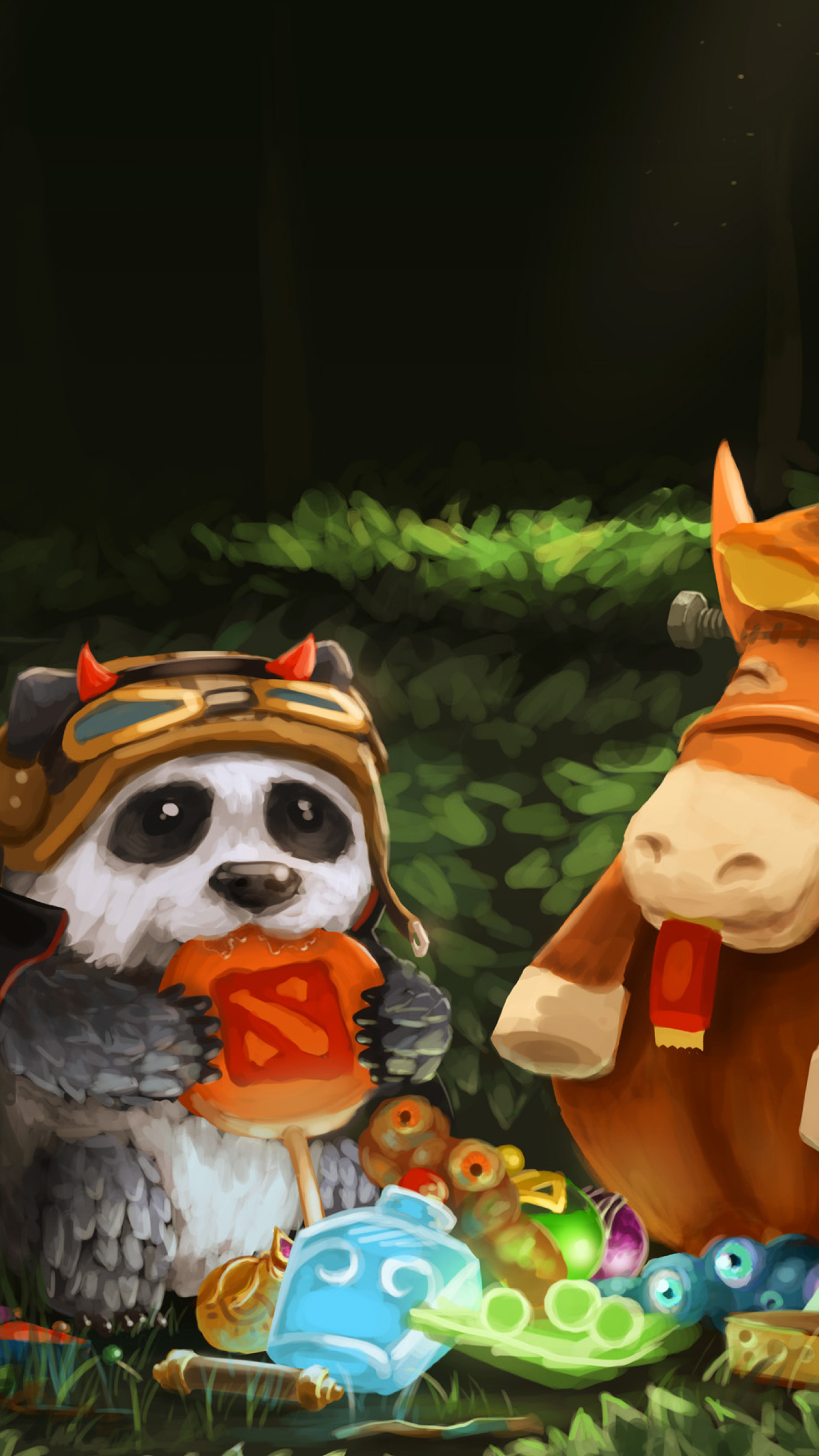 2160x3840 Dota 2 Panda Courier Sony Xperia Xxzz5 Premium