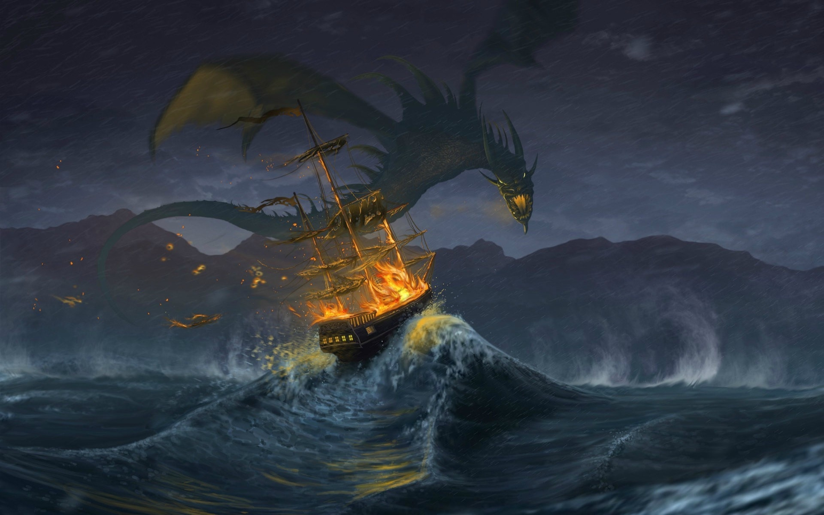 2880x1800 Dragon Destroying The Ship Macbook Pro Retina Wallpaper, HD  Fantasy 4K Wallpapers, Images, Photos and Background - Wallpapers Den