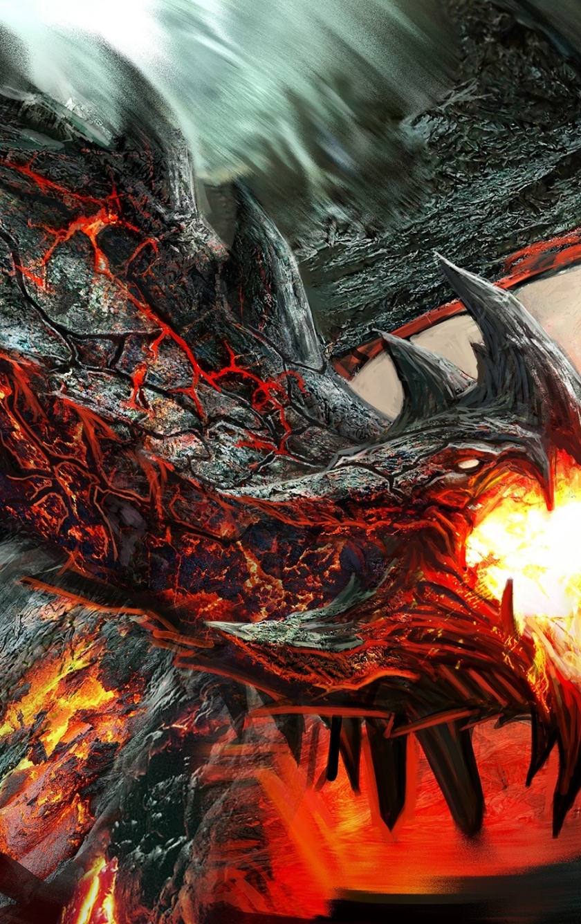 840x1336 Resolution dragon, fire-breathing, flame 840x1336 Resolution ...