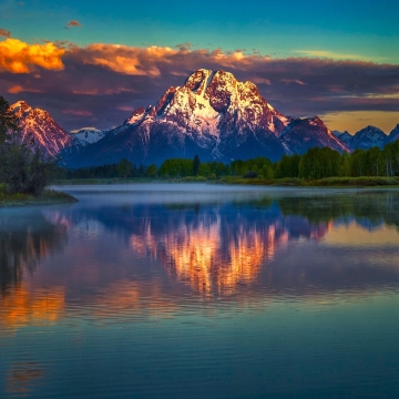 360x360 Resolution Dramatic Mountain Reflection over Lake 360x360 ...