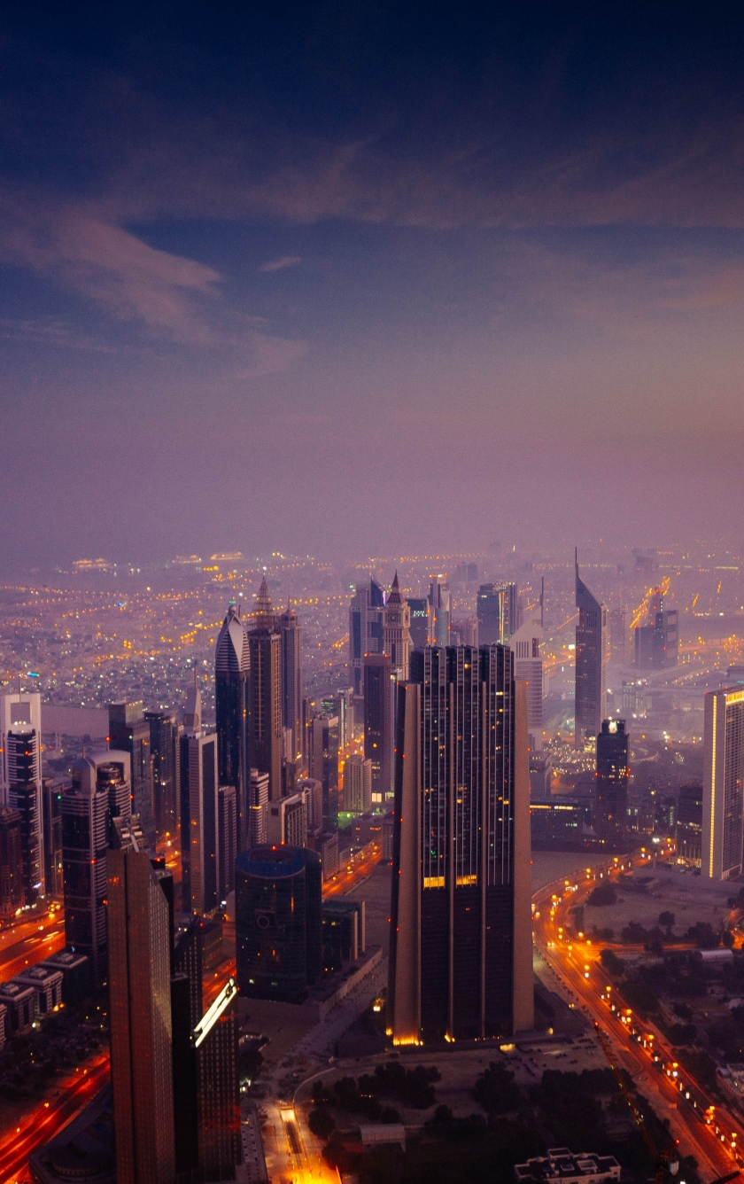 Dubai City In Sunrise, HD 8K Wallpaper