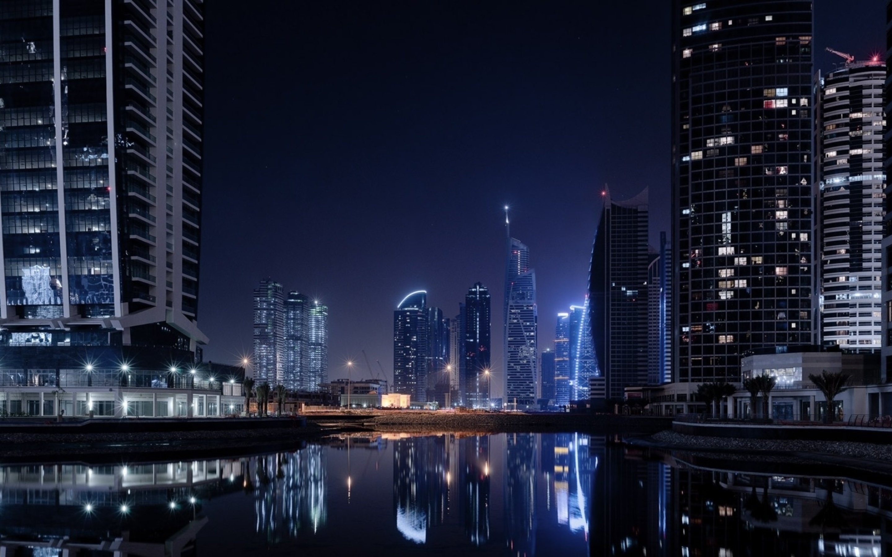 2880x1800 Resolution Dubai City Lights Macbook Pro Retina Wallpaper
