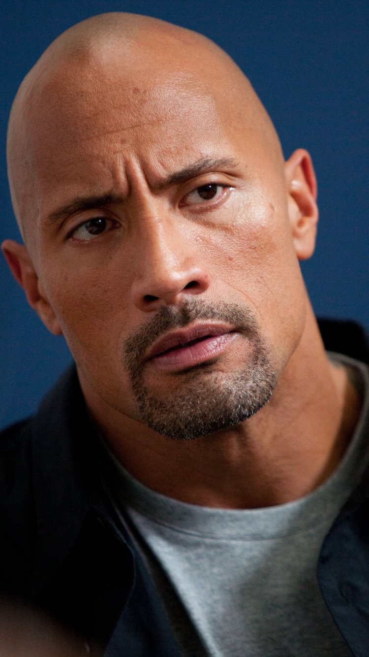 750x1334 dwayne johnson, actor, bald iPhone 6, iPhone 6S ...