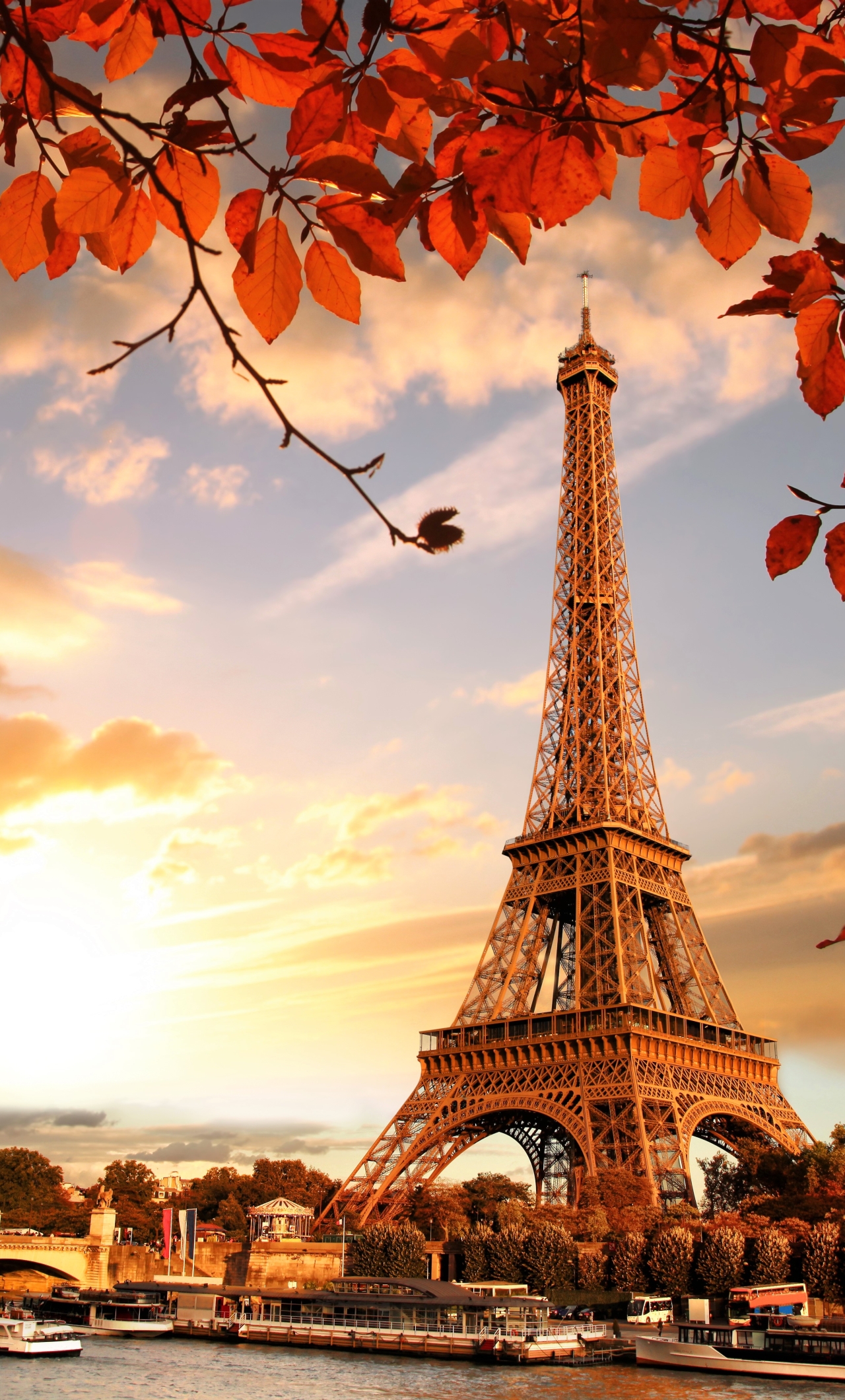 1280x2120 Eiffel Tower In Autumn France Paris Fall Iphone 6 Plus Wallpaper Hd City 4k Wallpapers Images Photos And Background