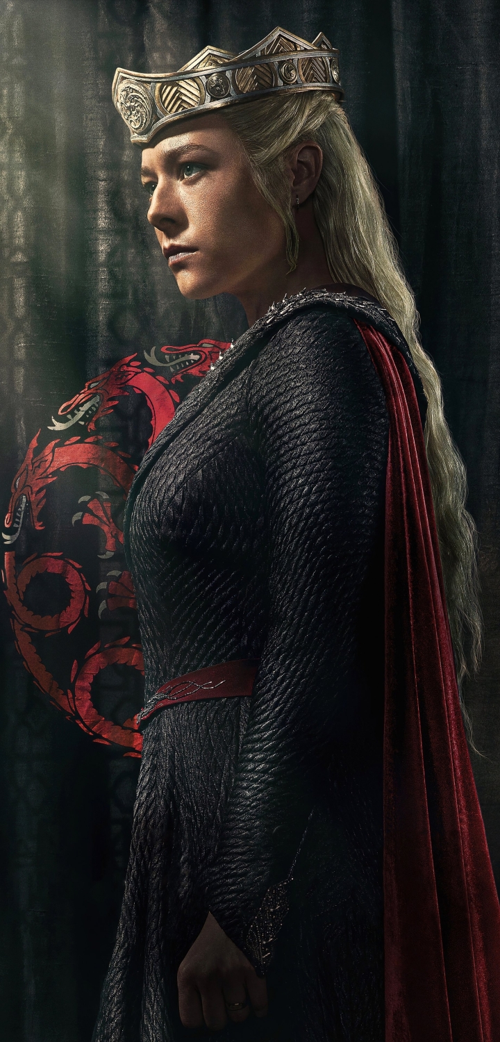 720x1500 Resolution Emma D'Arcy as Queen Rhaenyra Targaryen HOTDS2 — free download