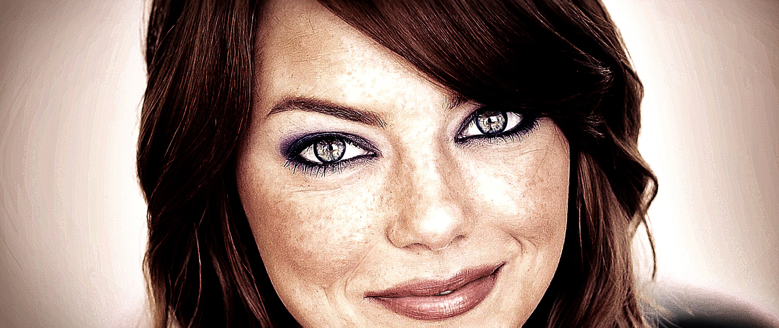 Emma Stone SMILE PIC (2560x1080) Resolution Wallpaper.