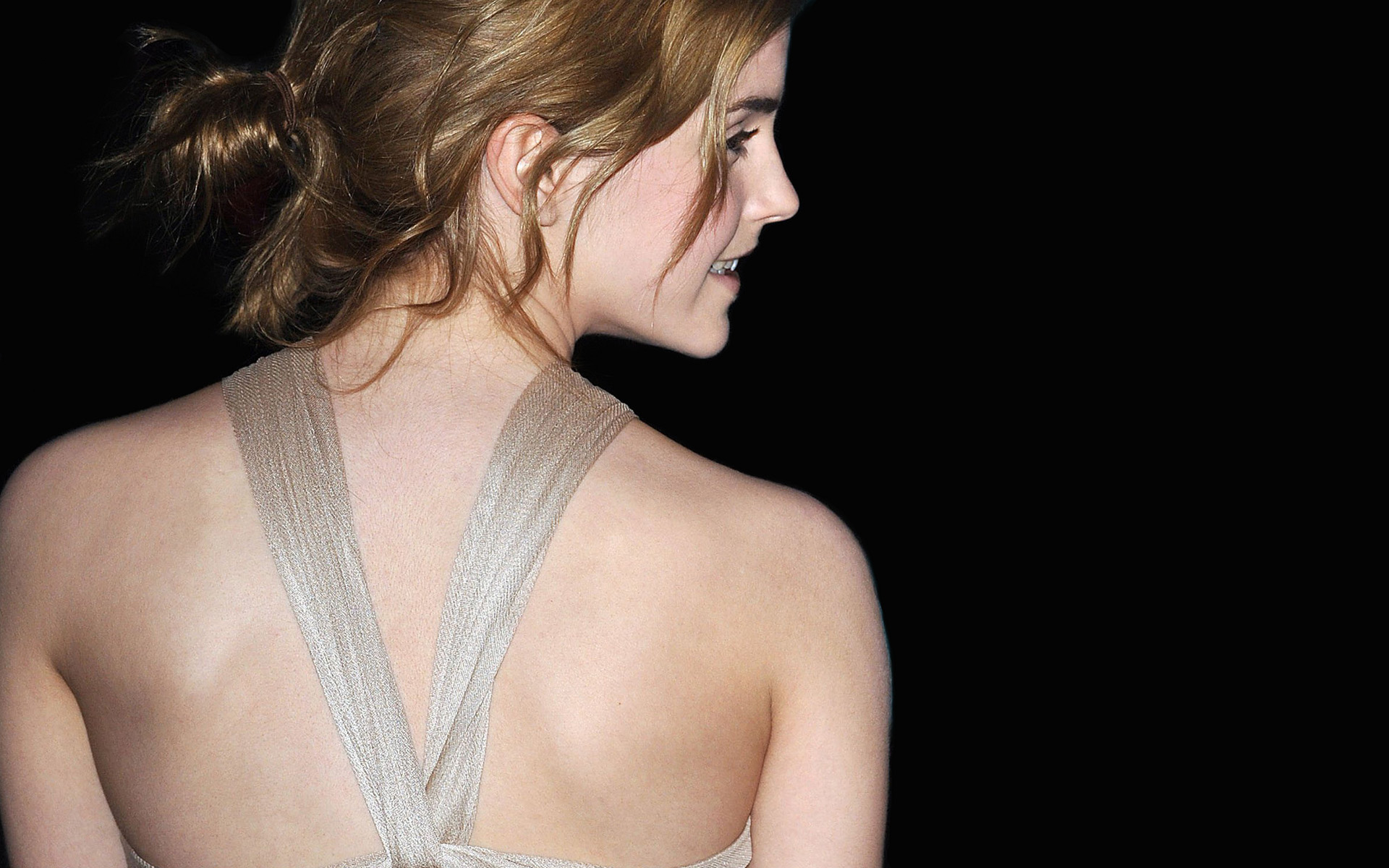 X Emma Watson Backless Seen X Resolution Wallpaper Hd Celebrities K