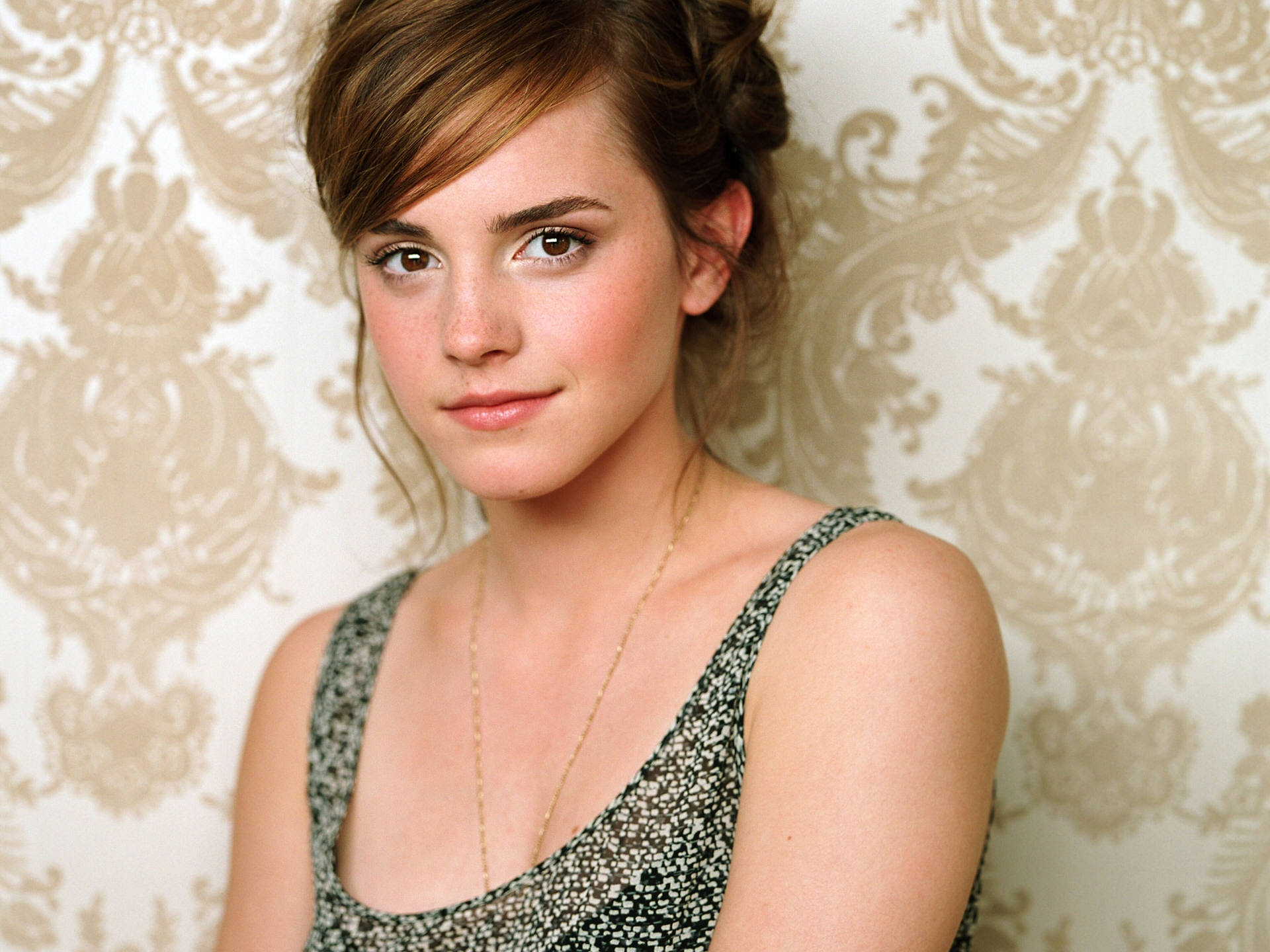 Emma Watson Hot Cleavage Wallpaper.