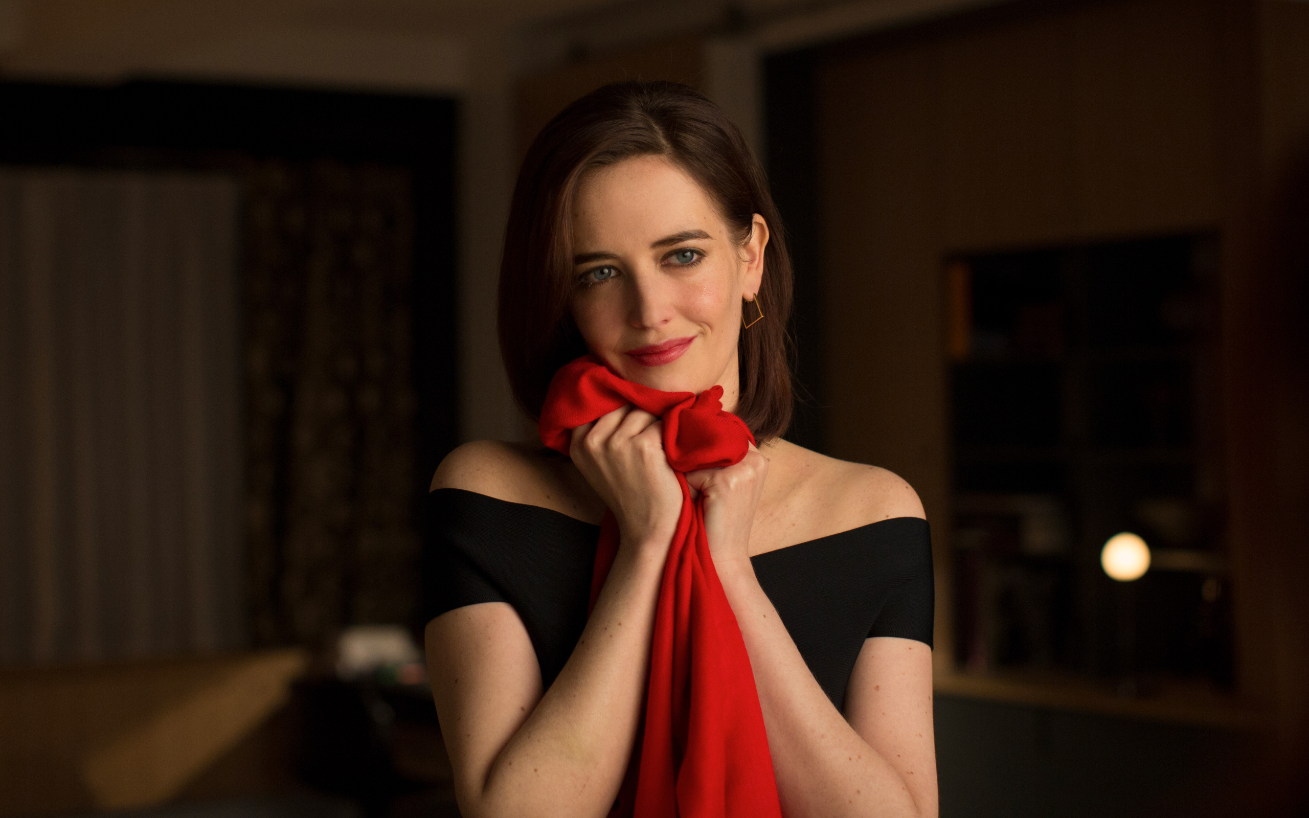  Eva  Green Cute  In Black 2019 HD 4K Wallpaper 