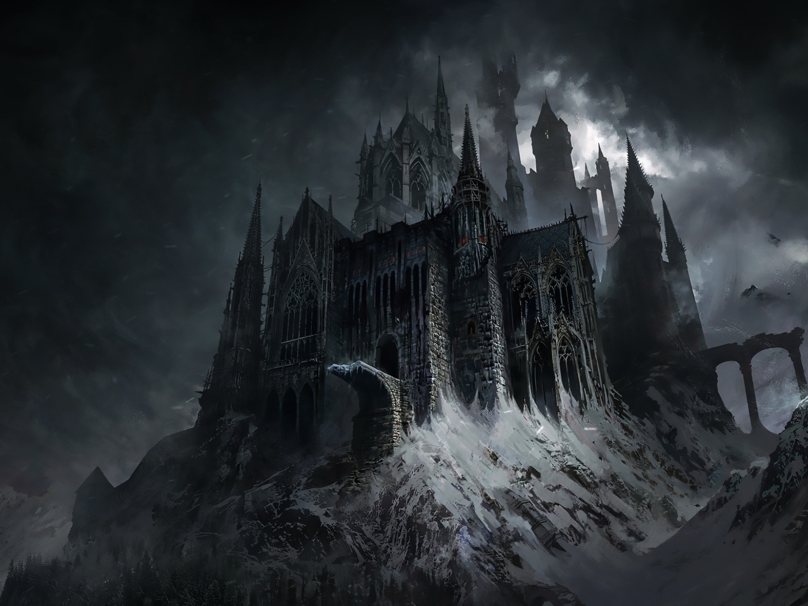 X Evil Castle Dark Fantasy X Resolution Wallpaper Hd Fantasy K Wallpapers