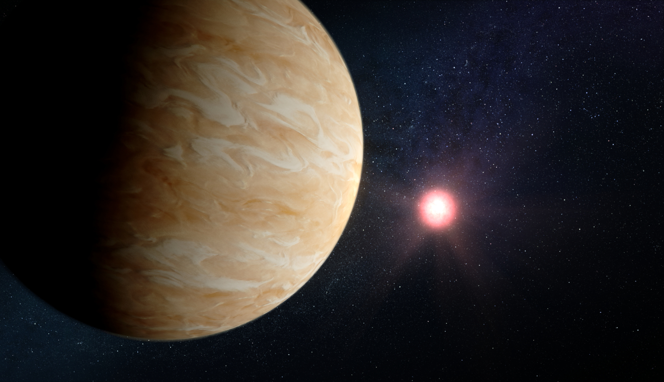 1336x768 Resolution Exoplanet GJ 1214 B And Its Star HD Laptop ...