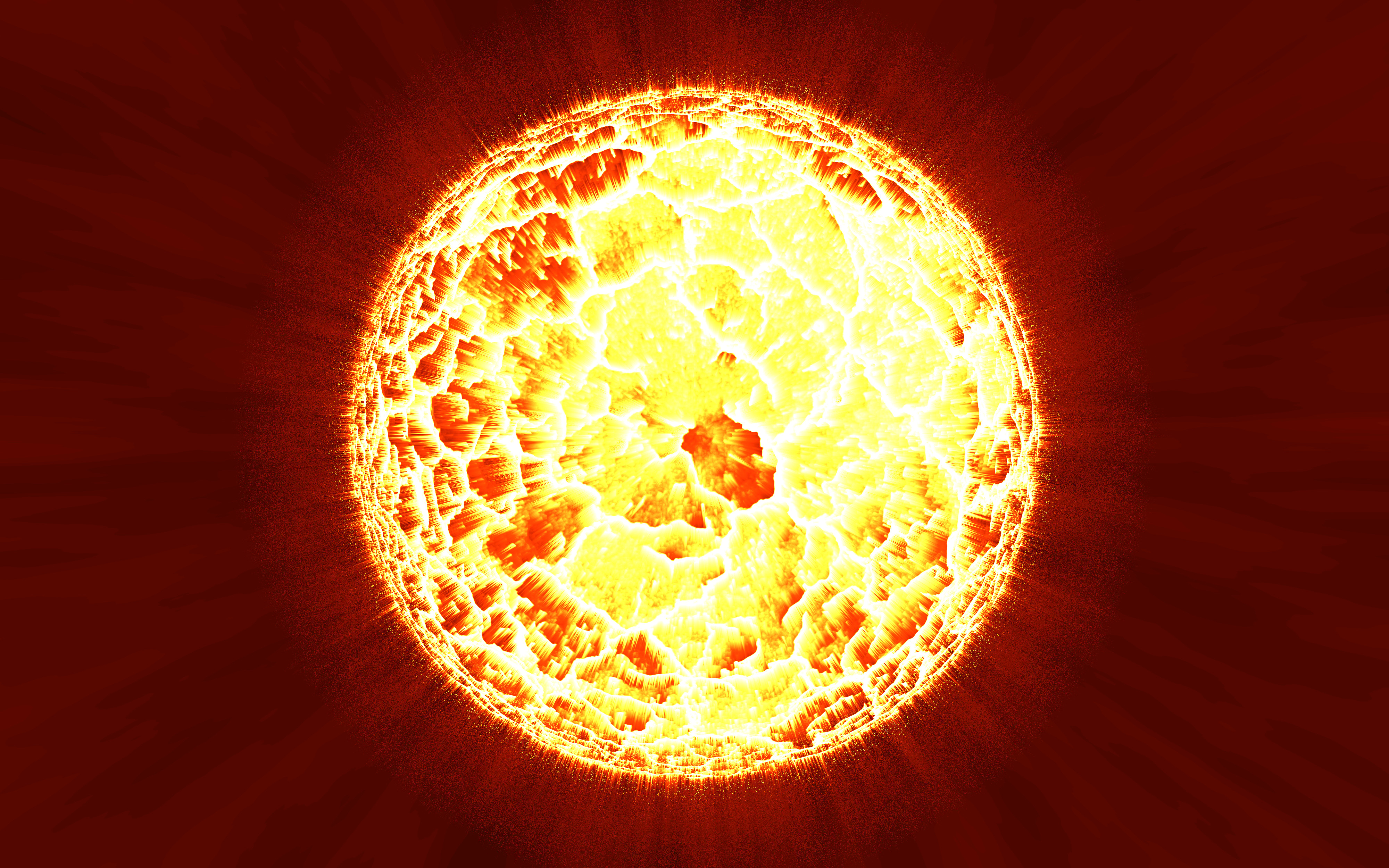 Солнце в космосе рисунок