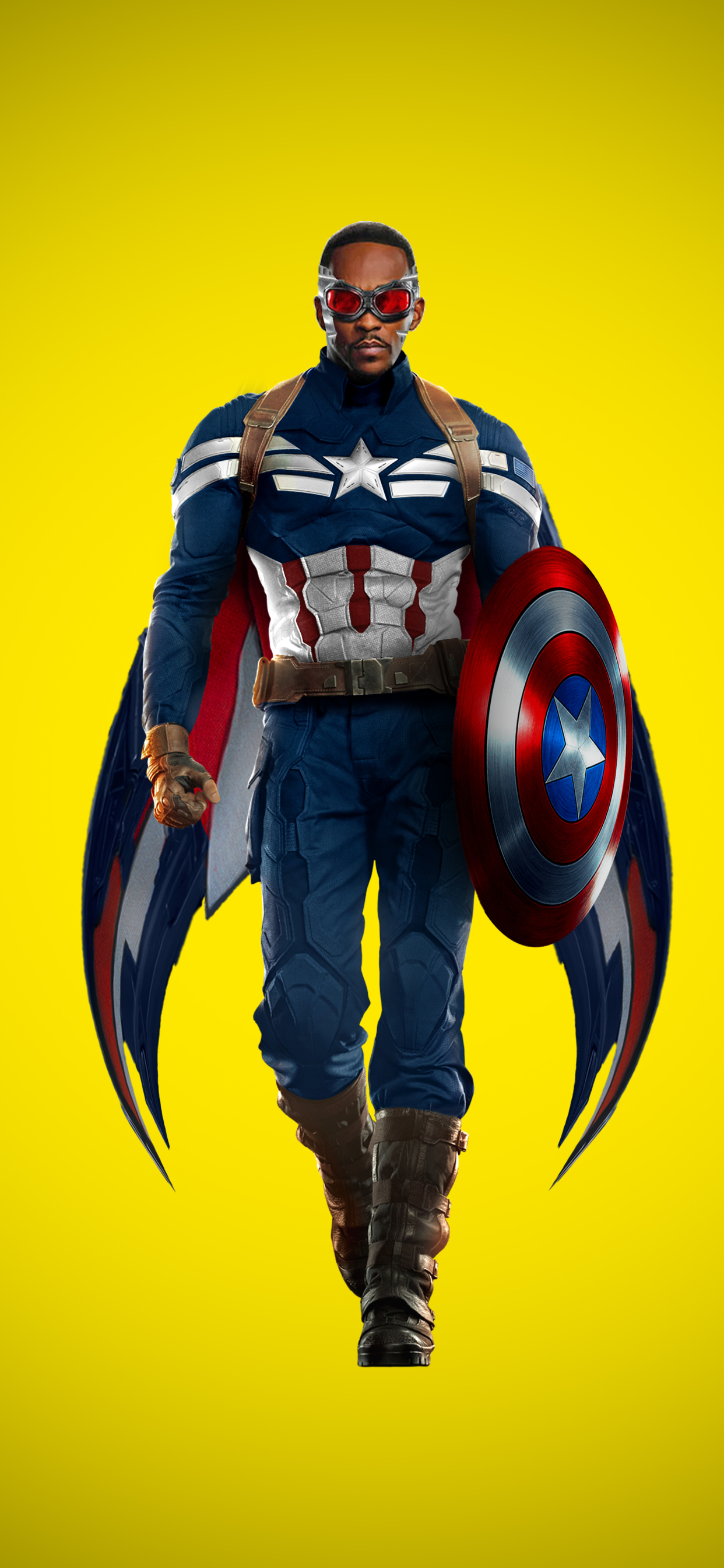 1242x2688 Falcon As Captain America Art Iphone XS MAX Wallpaper, HD TV