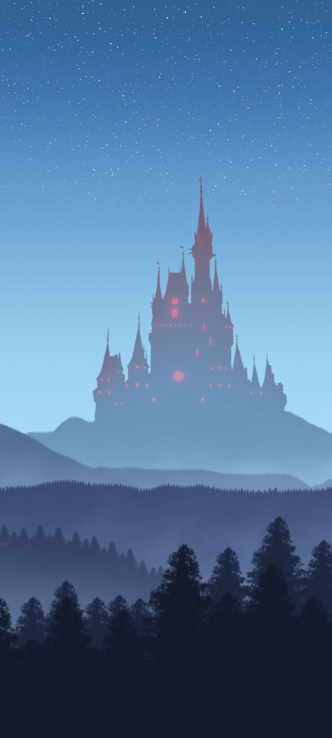 1080x2400 Fantasy Castle HD Blue Night 1080x2400 Resolution Wallpaper ...