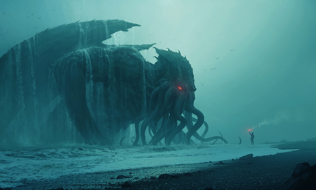 X Fantasy Cthulhu Sea Monster X Resolution Wallpaper Hd Fantasy K Wallpapers