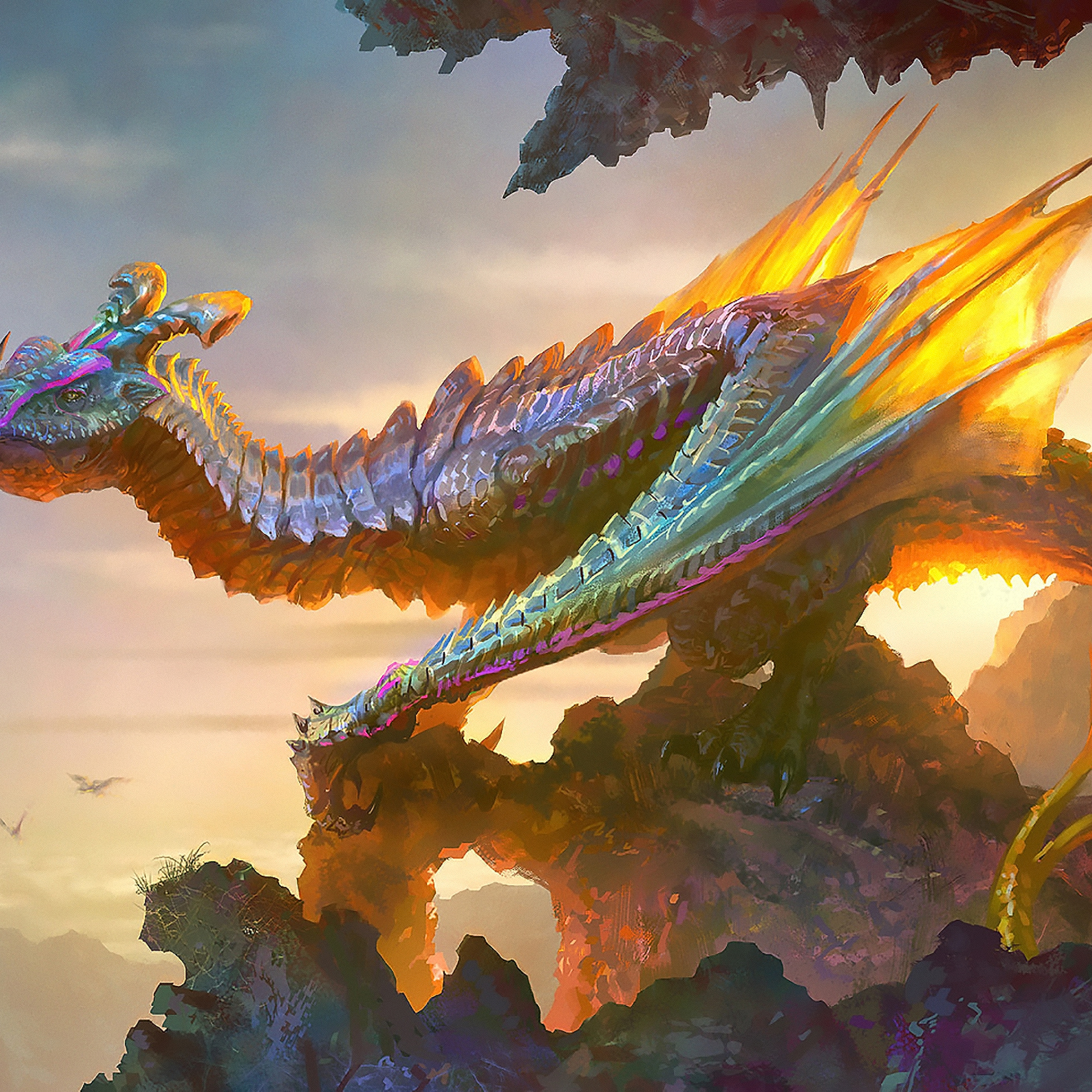 Bi dragon. Дракон. Радужный дракон. Красивый дракон. Дракон арт.