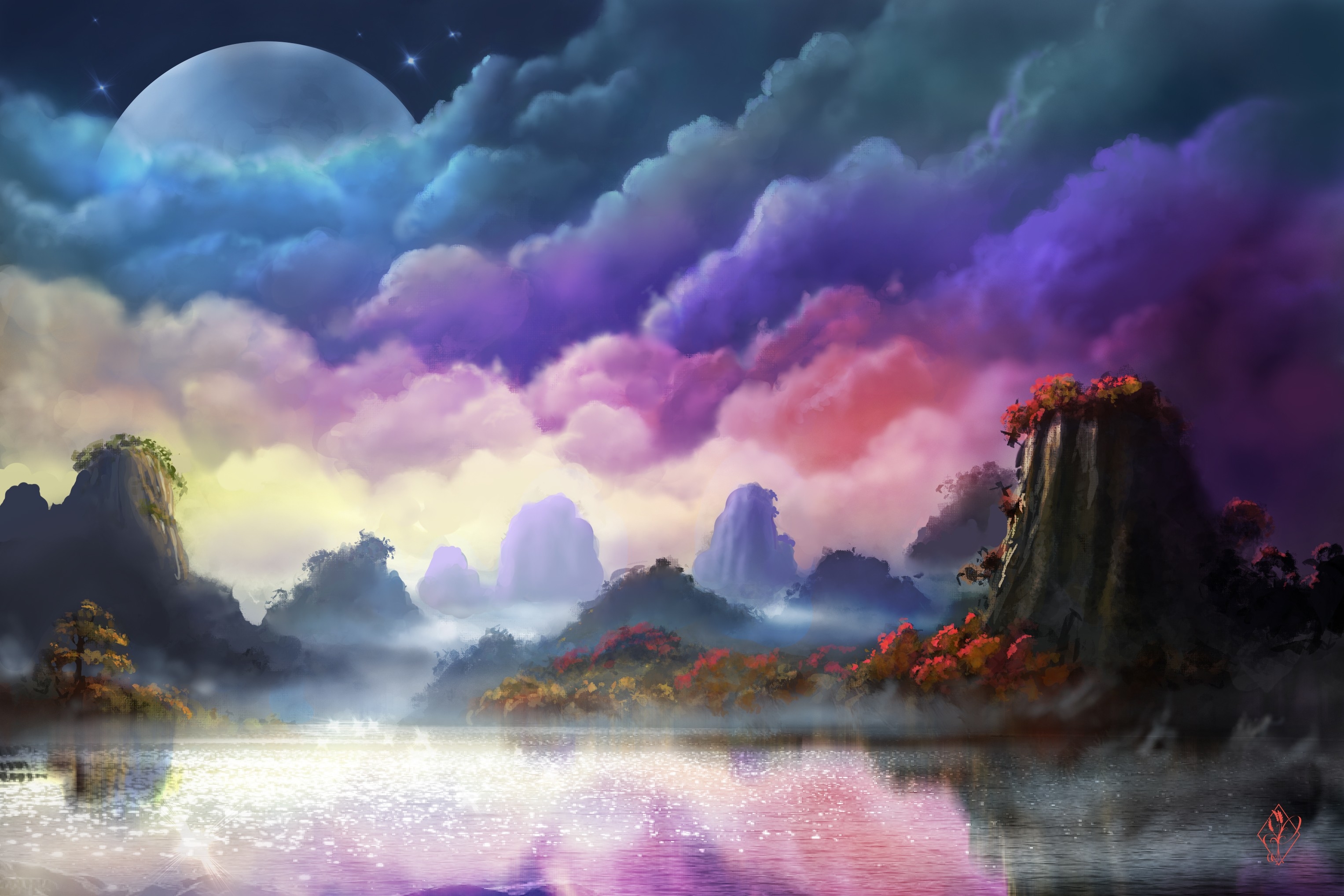 Autumn Fantasy Forest 4K wallpaper download