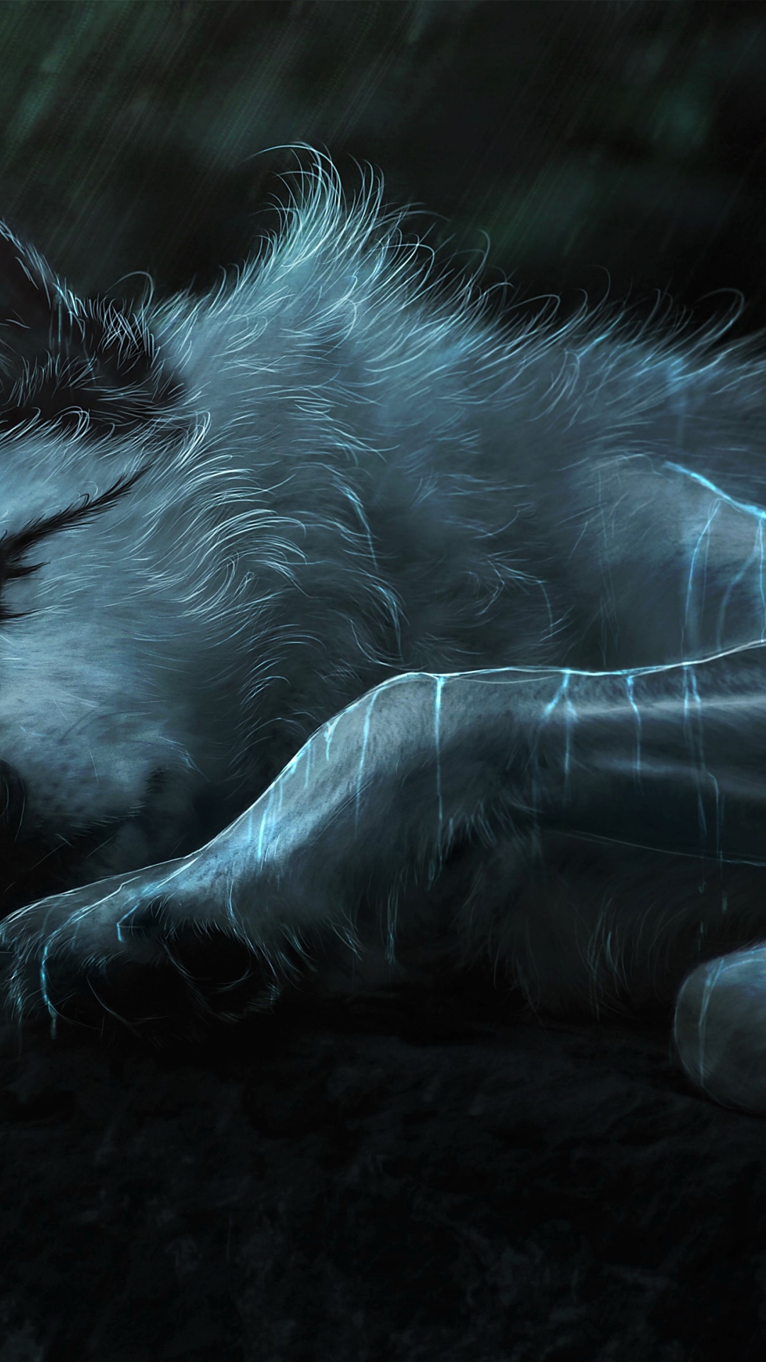 Download Fantasy Wolf Painting, HD 4K Wallpaper