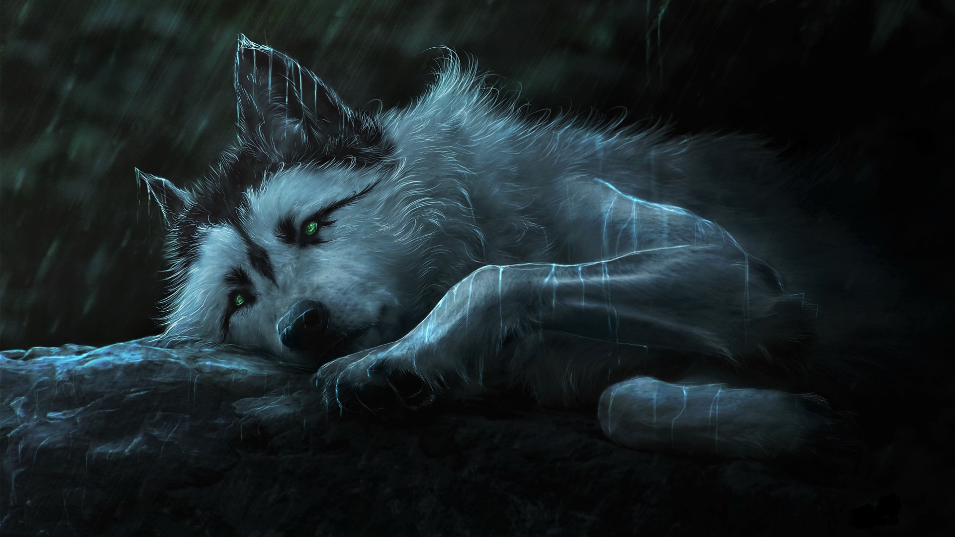 Fantasy Wolf Painting, HD 4K Wallpaper