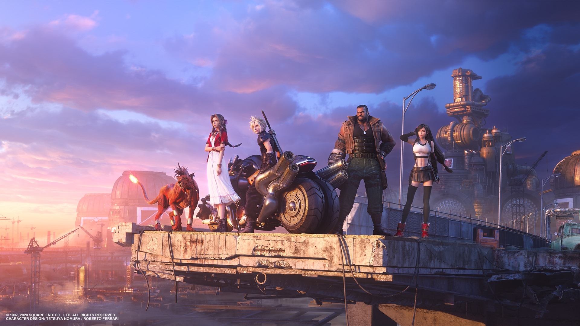 1920x1080 Final Fantasy 7 Remake Team 1080P Laptop Full HD Wallpaper 
