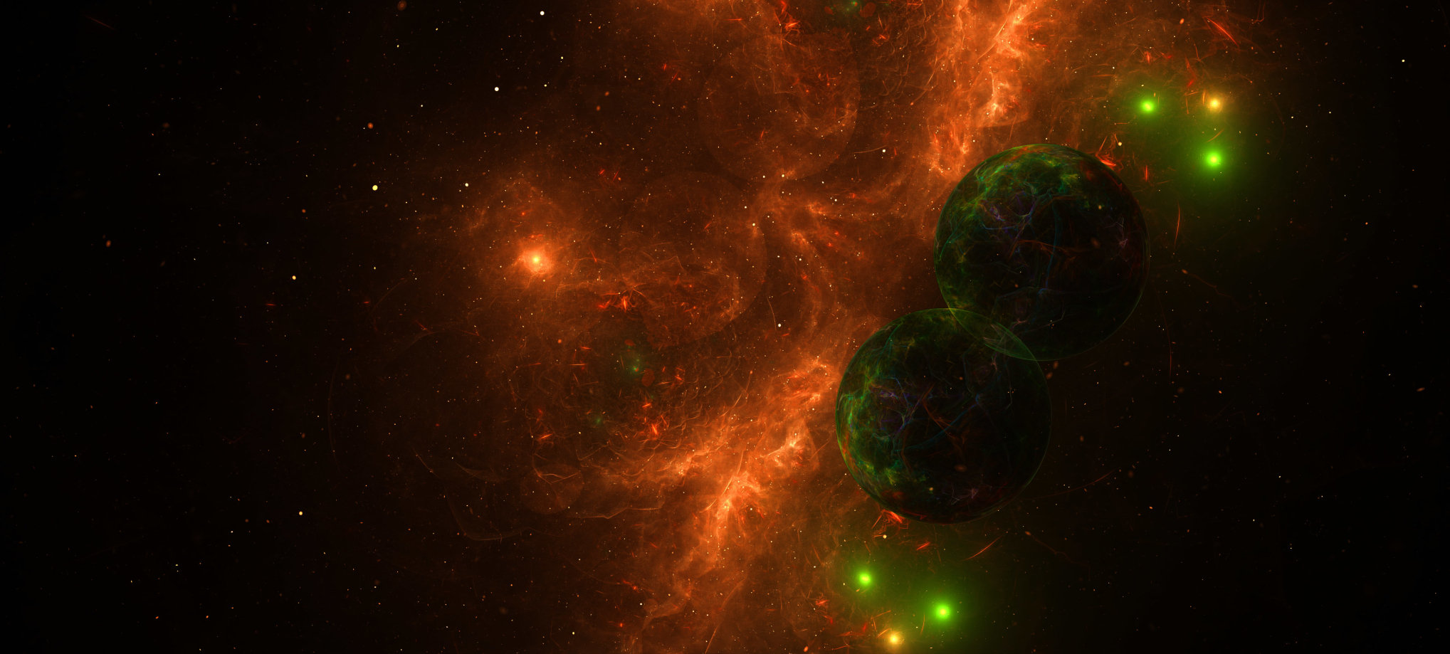 2037x919 Fire Nebula Digital 2037x919 Resolution Wallpaper, HD Nature ...