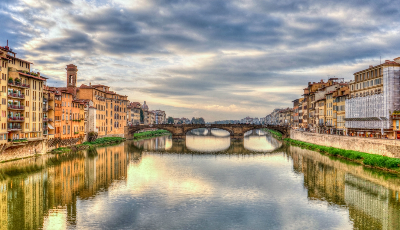 1336x768 florence, italy, bridge HD Laptop Wallpaper, HD City 4K