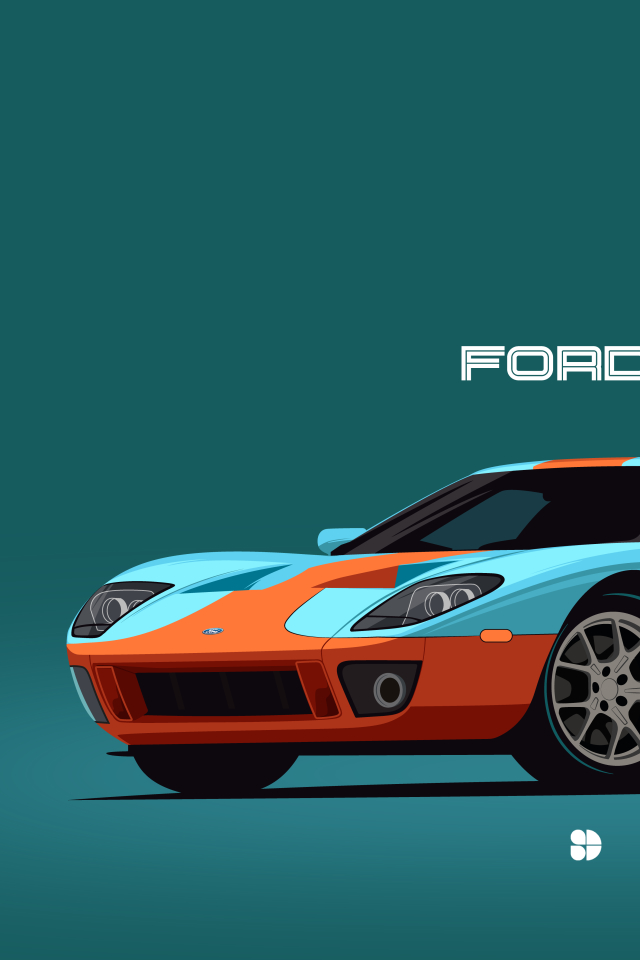  0x9 Ford GT4 Minimalist iPhone, iPhone 4S Wallpaper, HD Cars 4K Wallpapers, Imágenes, Fotos y Fondo