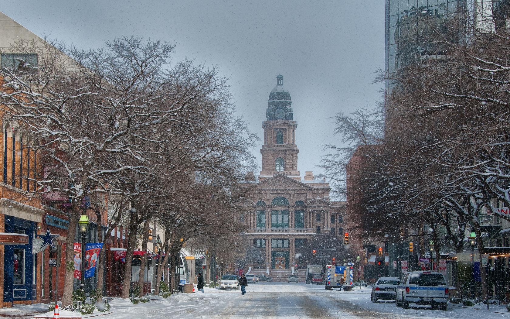 fort worth, texas, snow Wallpaper, HD City 4K Wallpapers, Images