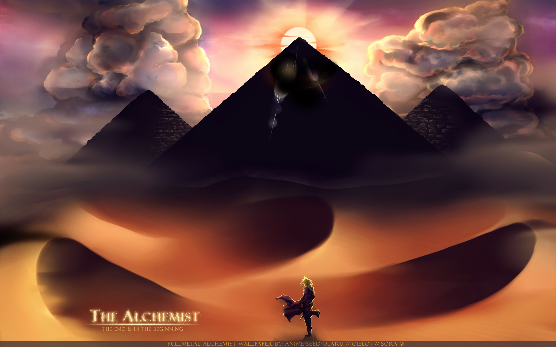 5120x2880 Fullmetal Alchemist Sand Egyptian Pyramids 5k Wallpaper Hd Anime 4k Wallpapers