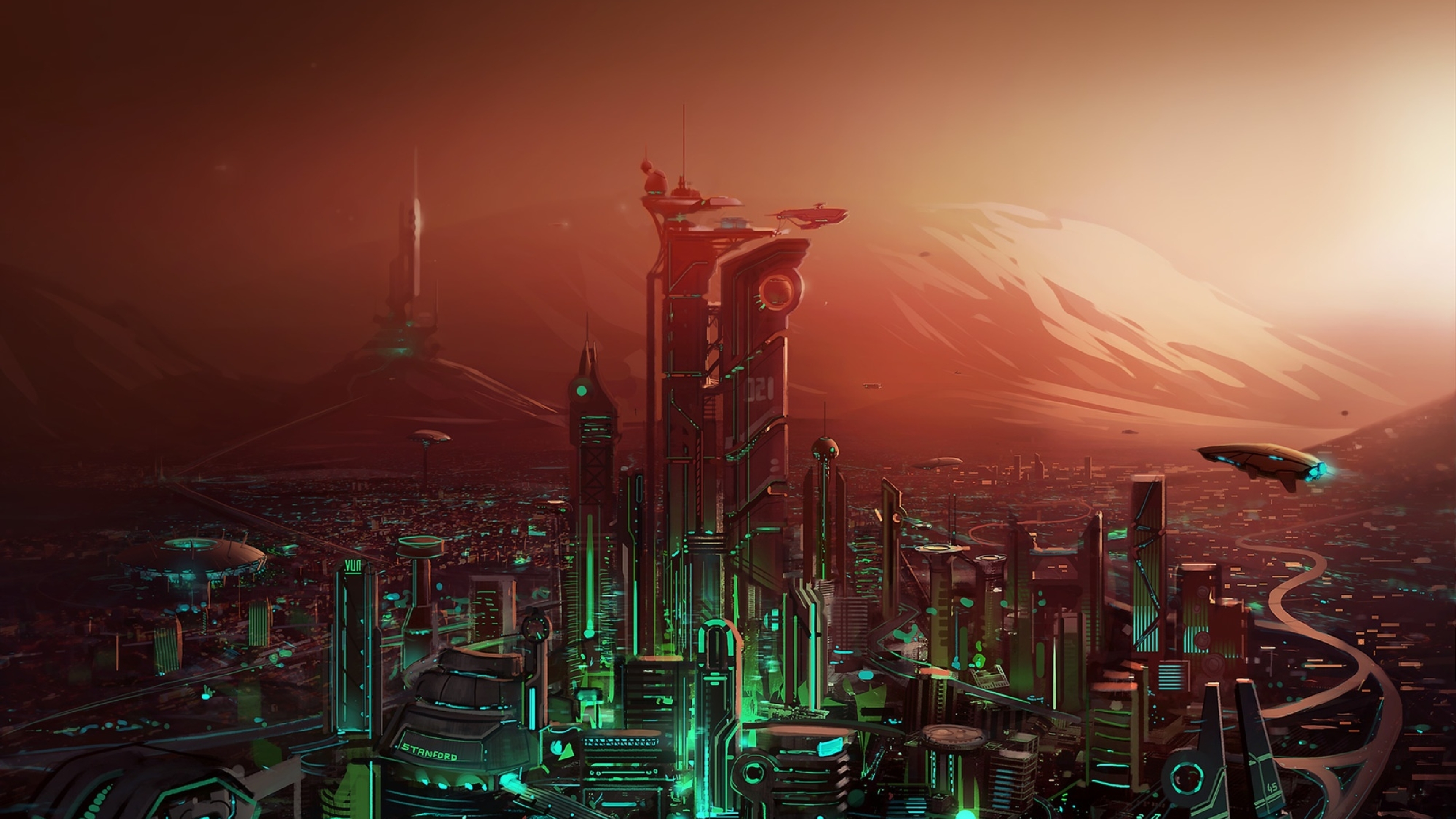 3840x2160 Futuristic Cityscape 4K Wallpaper, HD Artist 4K Wallpapers