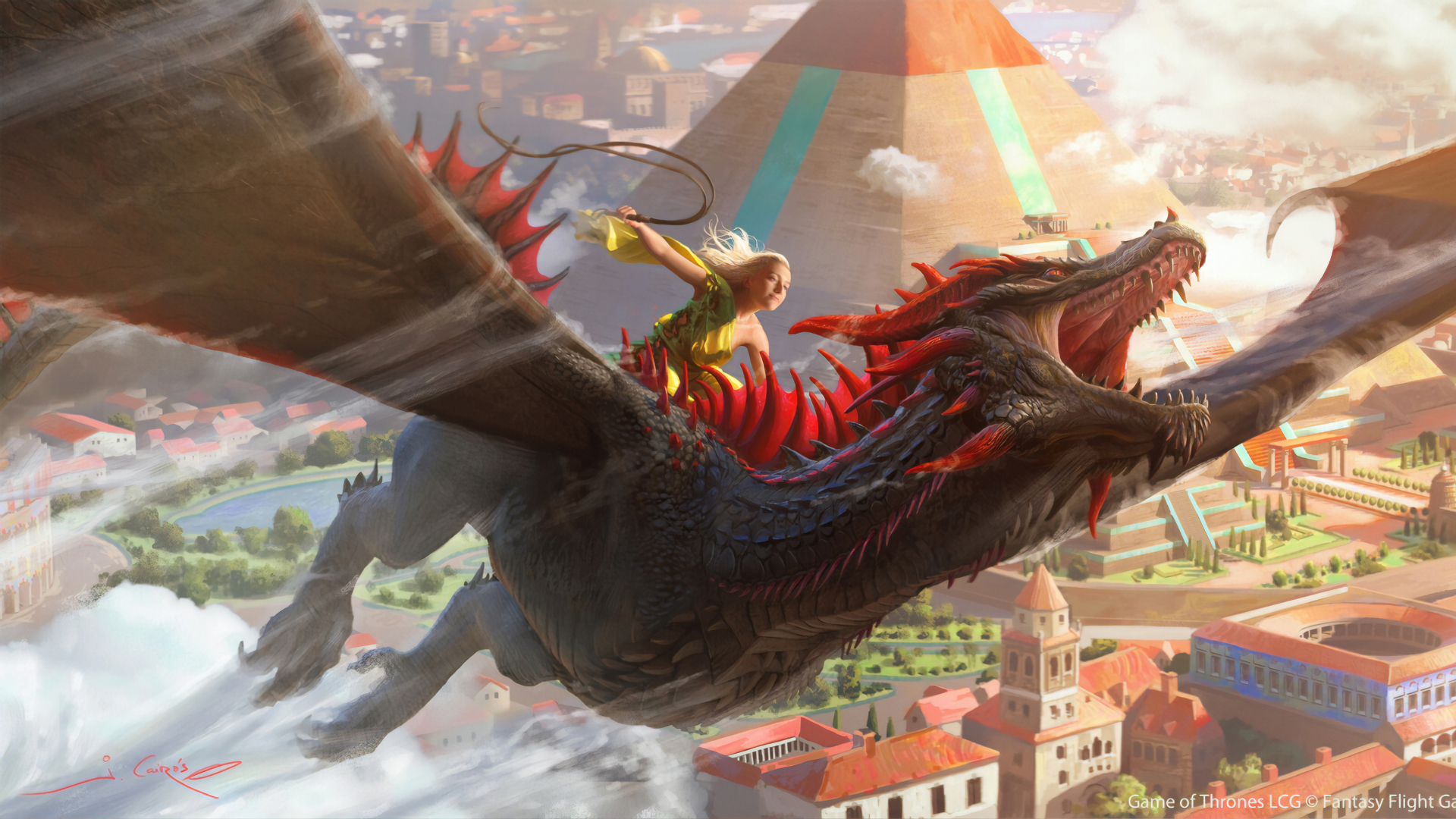 1920x1080 Game Of Thrones Flying with Dragon Art 1080P Laptop Full HD  Wallpaper, HD TV Series 4K Wallpapers, Images, Photos and Background -  Wallpapers Den