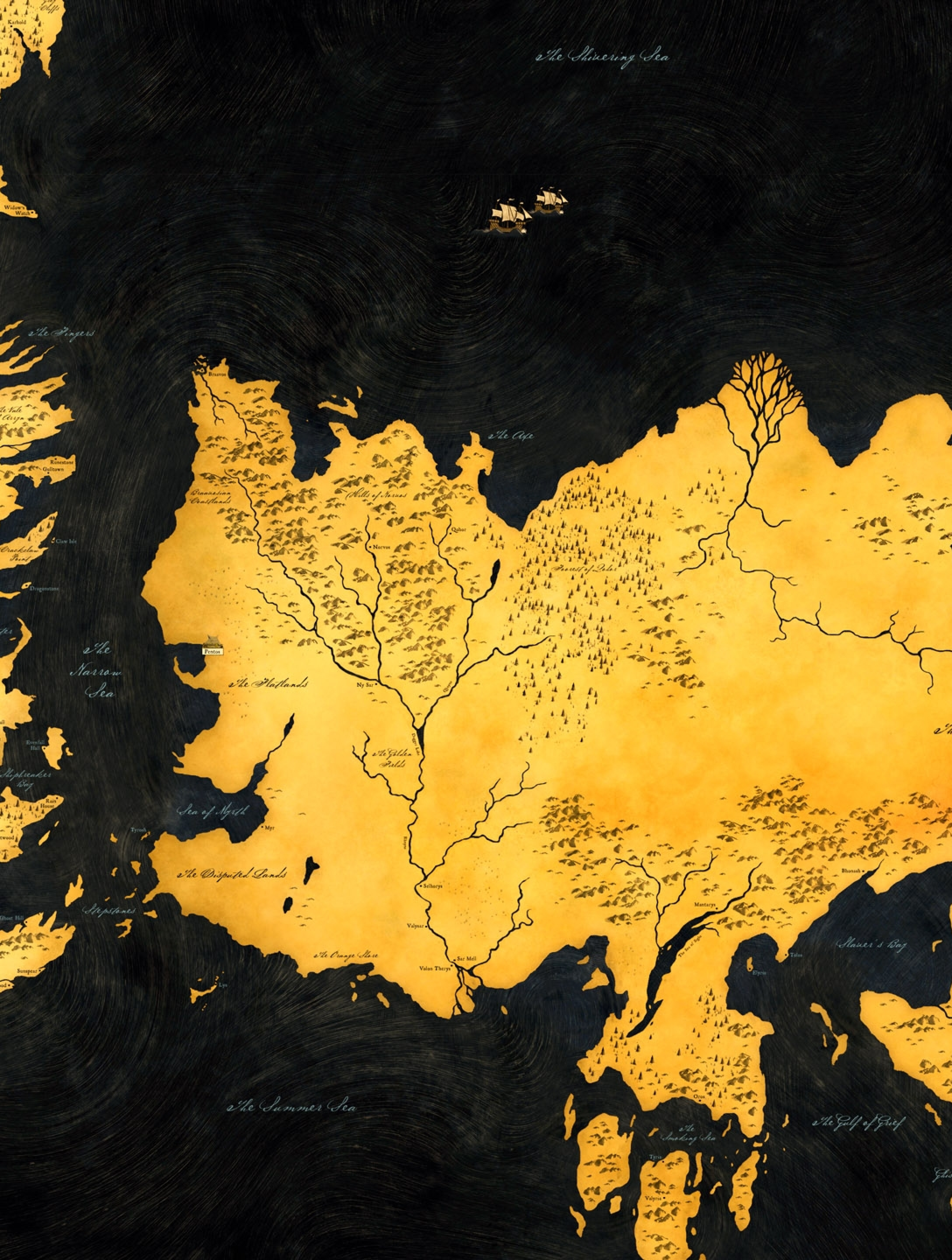Map of Westeros, from George R. Martins epic fantasy series A Song of Ice  and Fire and the HBO show Game of Thrones