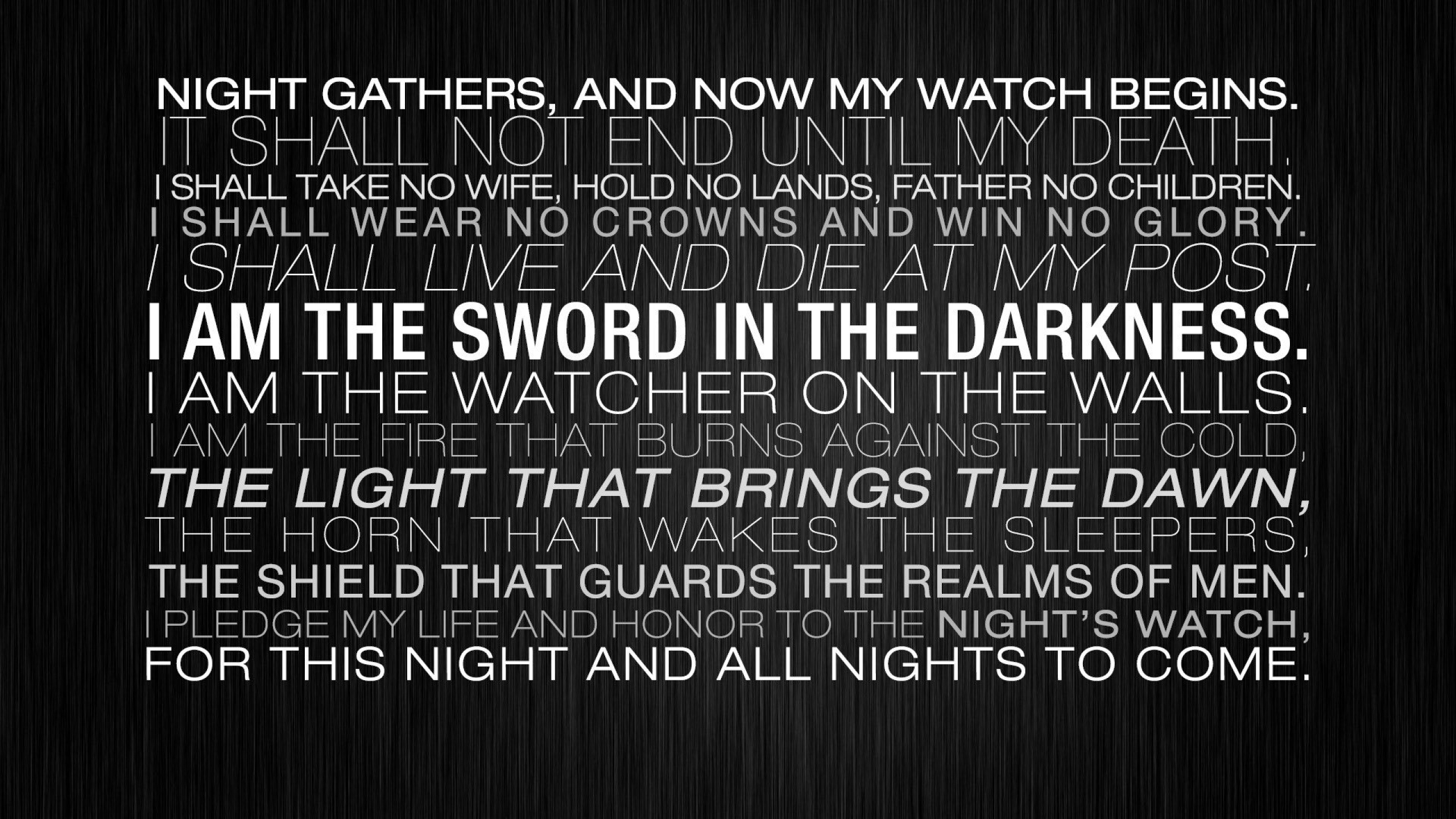 2560x1440 Game Of Thrones Quotes Wallpaper 1440P Resolution Wallpaper