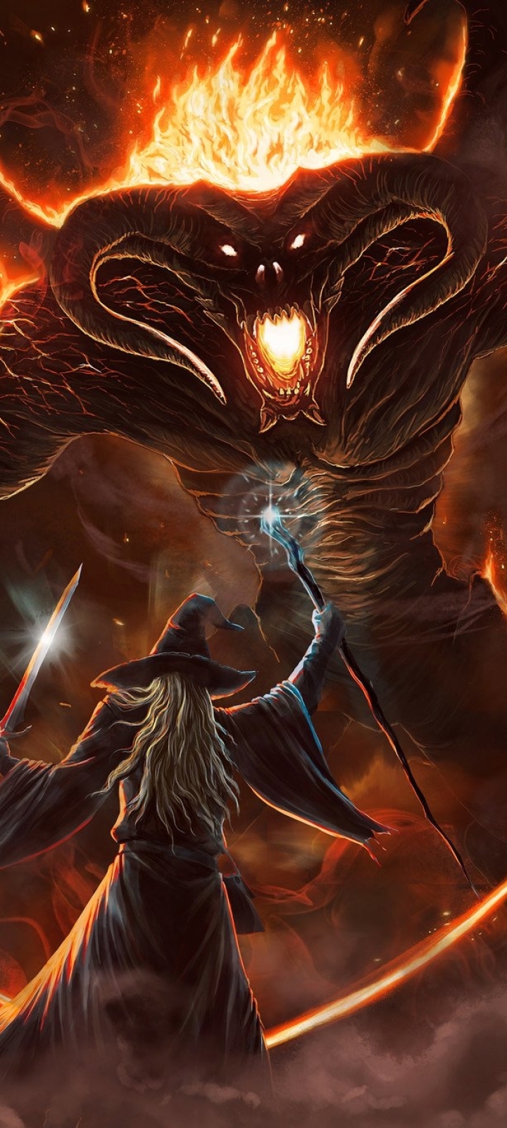 720x1600 Gandalf The Lord of the Rings Art 720x1600 ...