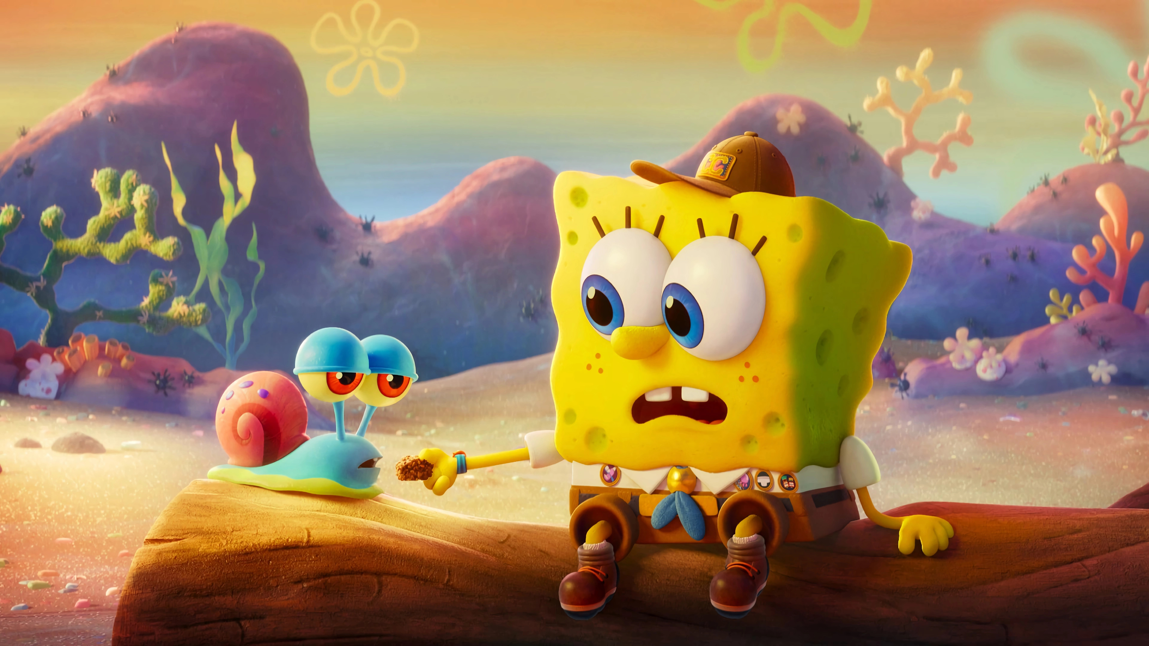 Gary & SpongeBob Wallpaper, HD Movies