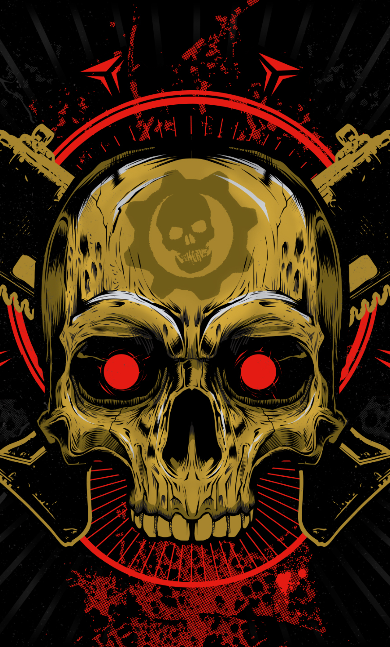 Gears Of War Skull, Full HD 2K Wallpaper