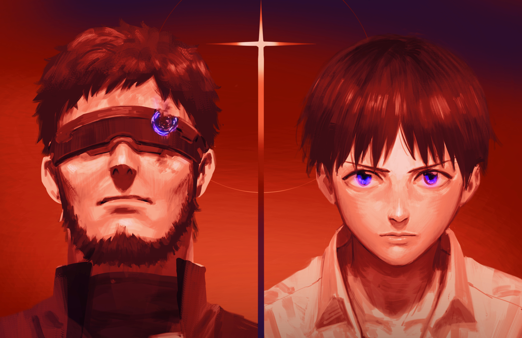 1676x1085 Gendo Ikari and Shinji Ikari HD Neon Genesis Evangelion ...