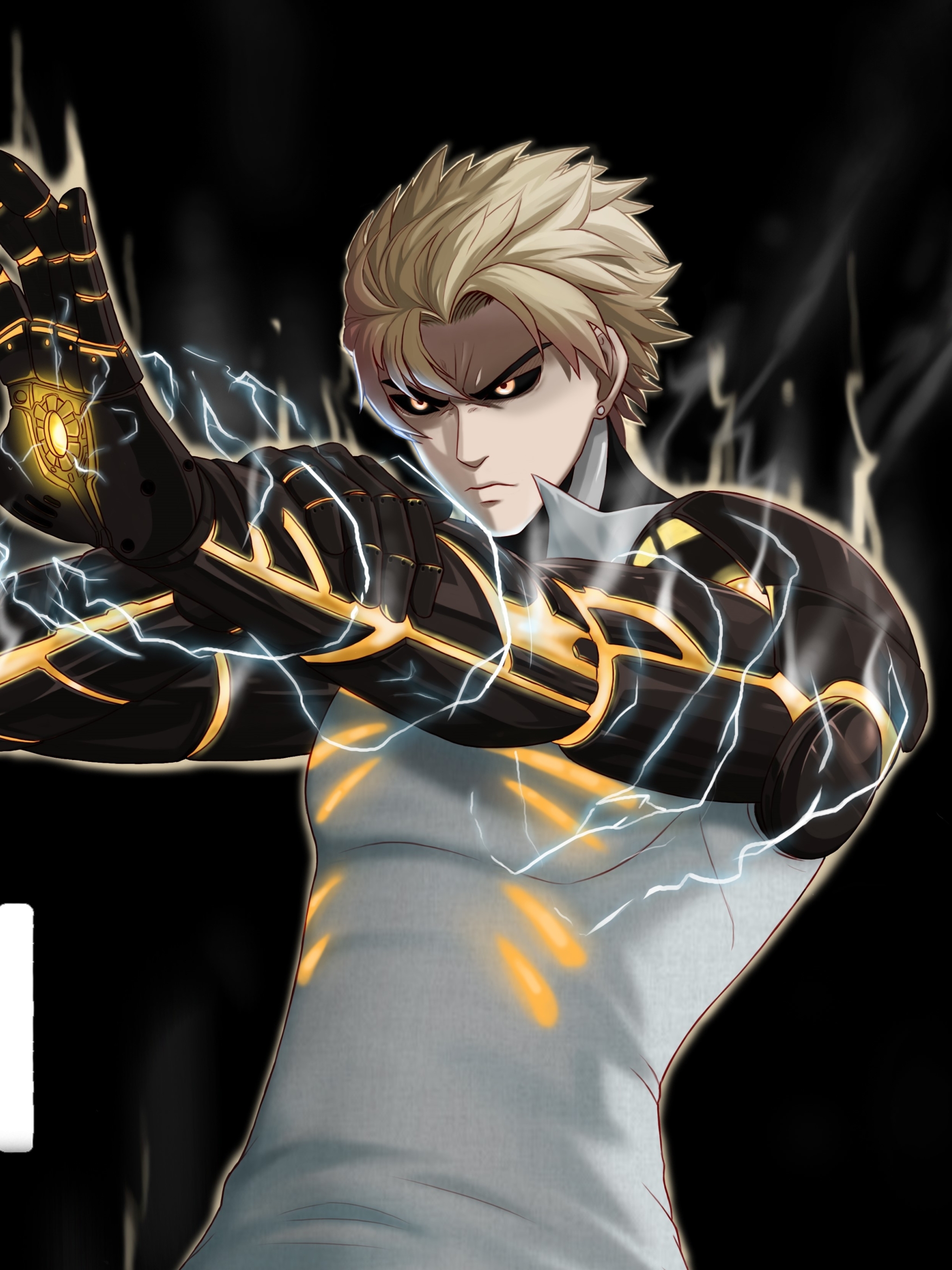 Animex wallpaper  Genos  one punch man Follow for more                art artist photoshop sketch attackontitan painting  colour 