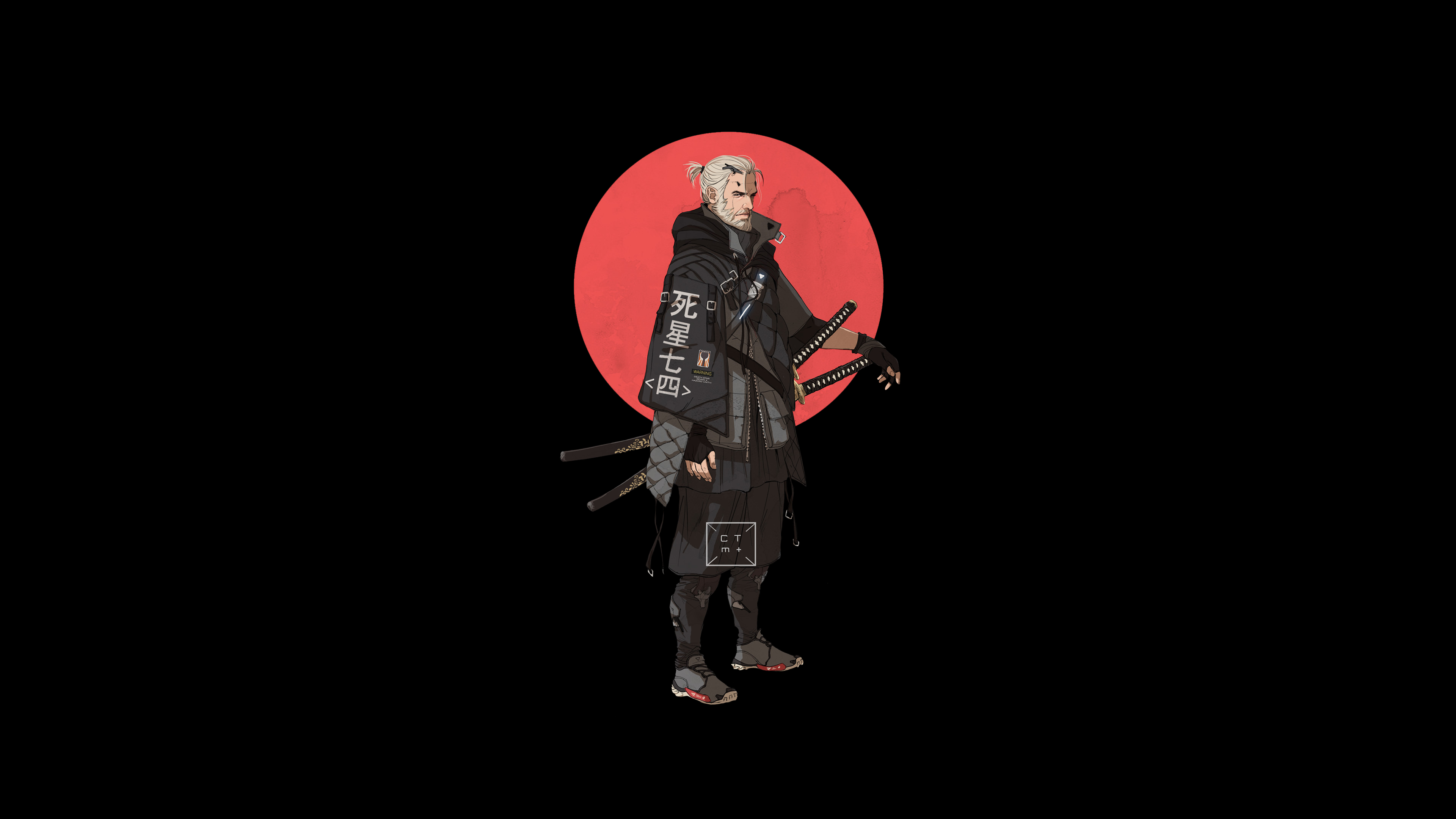 Geralt Witcher Minimal 4k Wallpaper Hd Minimalist 4k Wallpapers Images Photos And Background