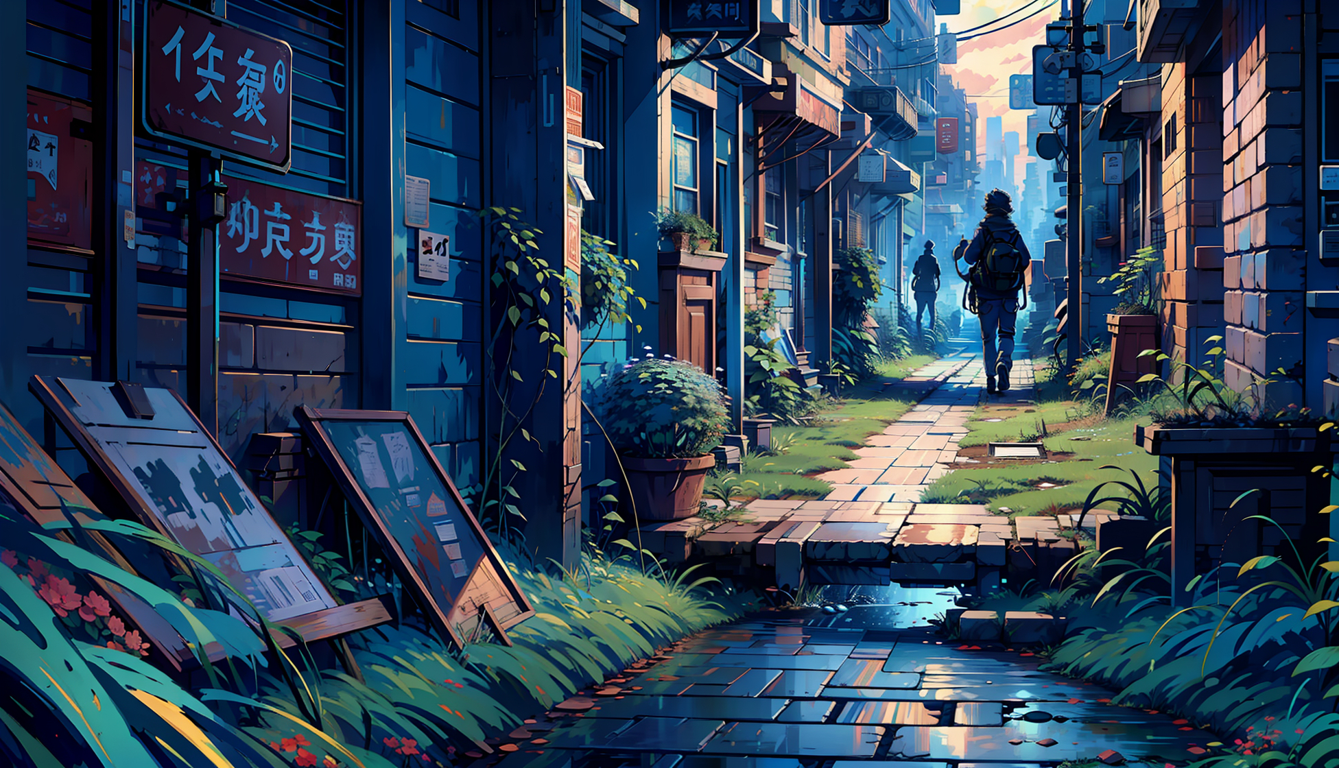 Anime Street City View Anime Scene HD Matte Finish Poster Print Paper Print   Animation  Cartoons posters in India  Buy art film design movie  music nature and educational paintingswallpapers at