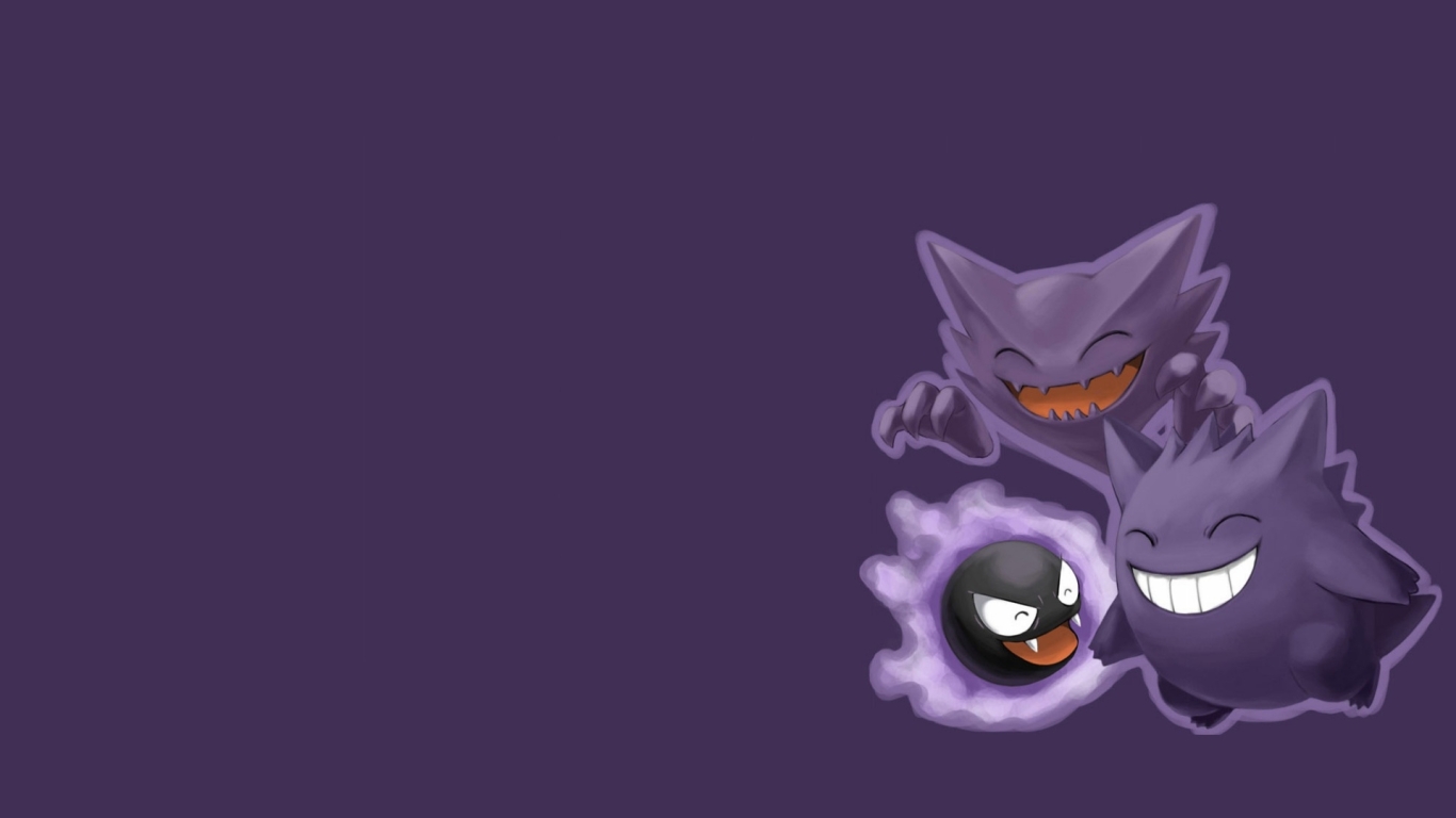 1366x768 Ghost Pokemon 1366x768 Resolution Wallpaper, HD Cartoon 4K  Wallpapers, Images, Photos and Background - Wallpapers Den