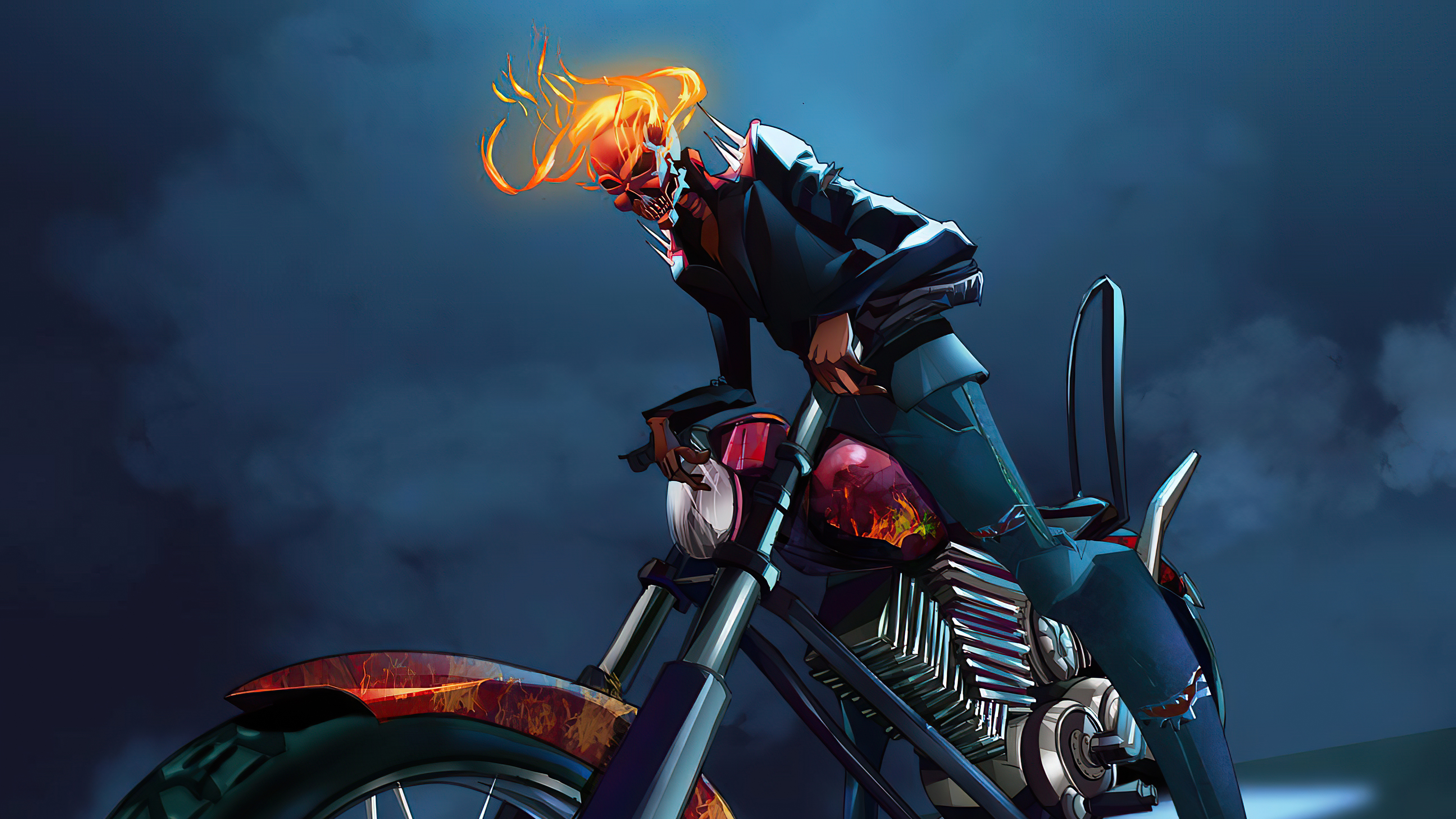 2560x1440 Ghost Rider Cool Illustration 2560x1440 Resolution Wallpaper Hd Superheroes 4k Wallpapers Images Photos And Background Wallpapers Den