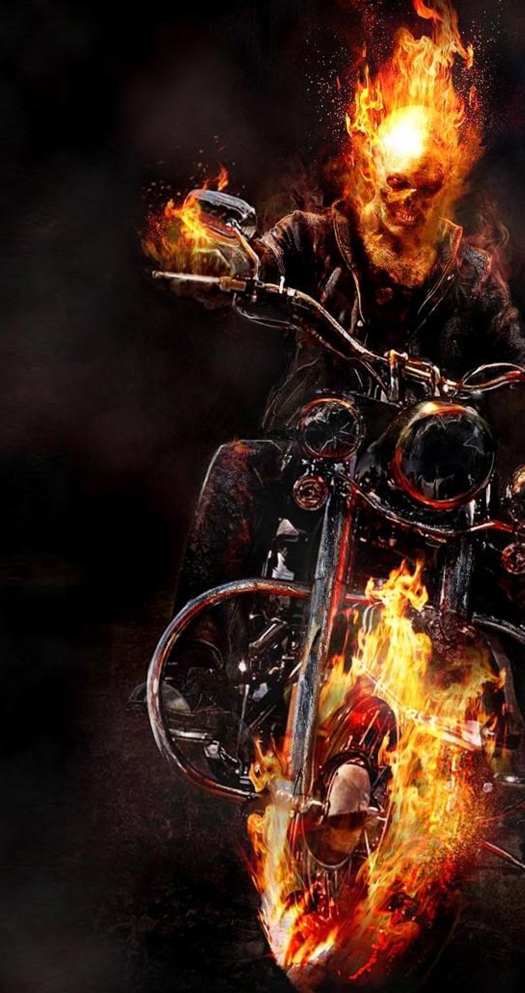 Ghost Rider Motorcycle On Fire