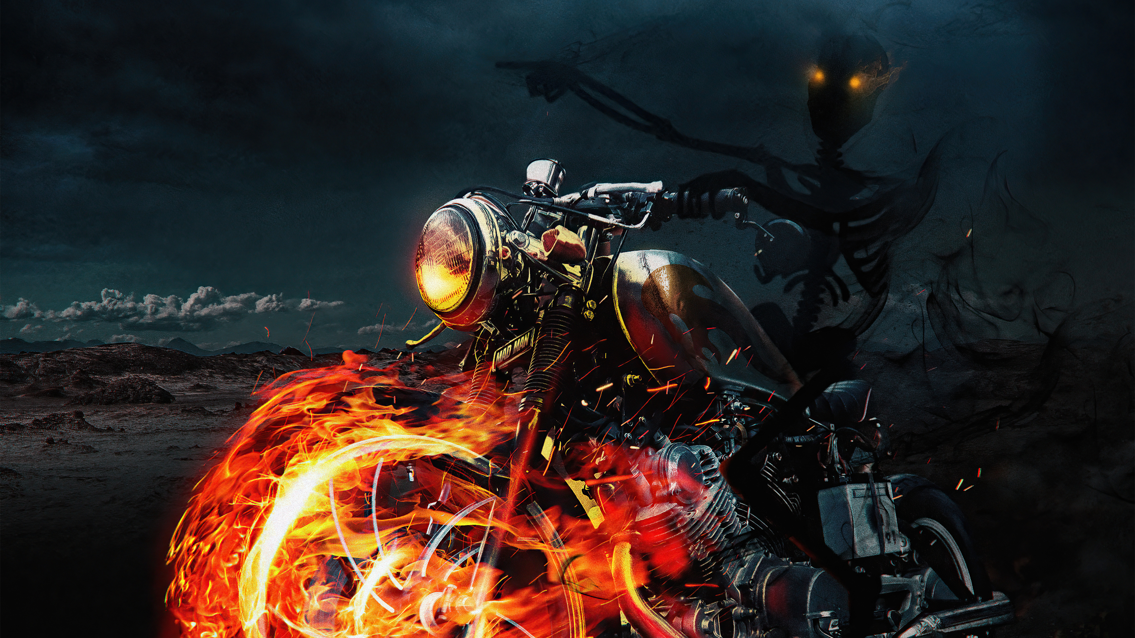 3840x2160 Ghost Rider Spooky Marvel Art 4K Wallpaper, HD Superheroes 4K  Wallpapers, Images, Photos and Background - Wallpapers Den
