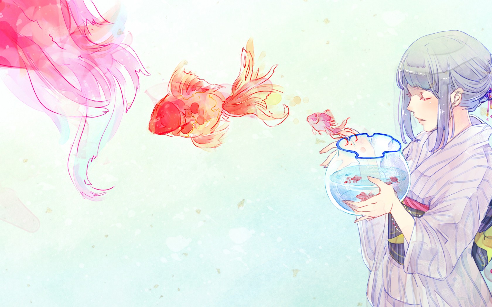 2560x1600 Girl Anime Aquarium 2560x1600 Resolution Wallpaper Hd Anime 4k Wallpapers Images Photos And Background