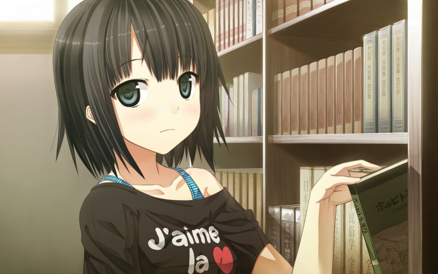 girl, anime, books Wallpaper, HD Anime 4K Wallpapers, Images, Photos