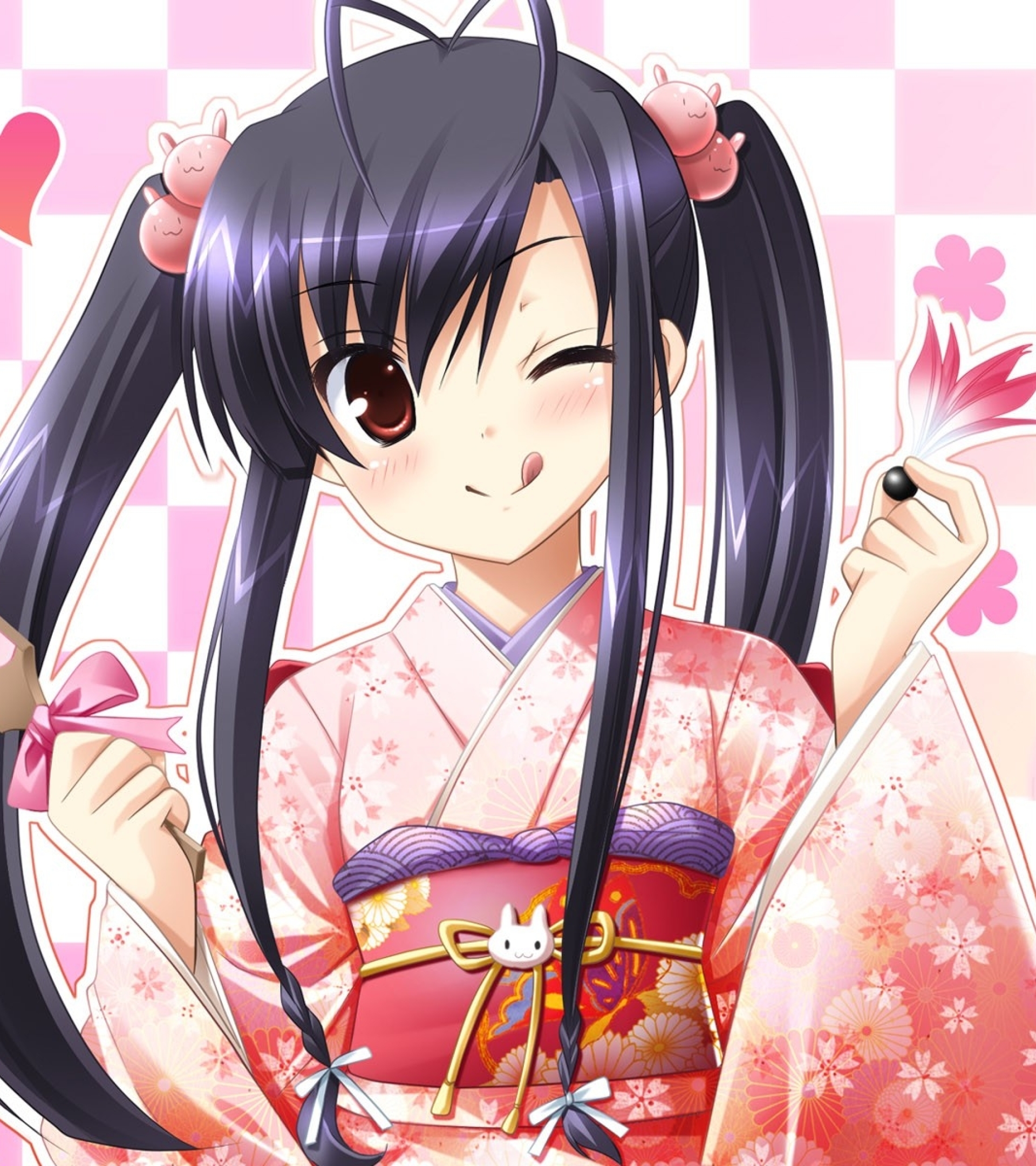 1920x2160 girl, anime, kimonos 1920x2160 Resolution Wallpaper, HD Anime ...