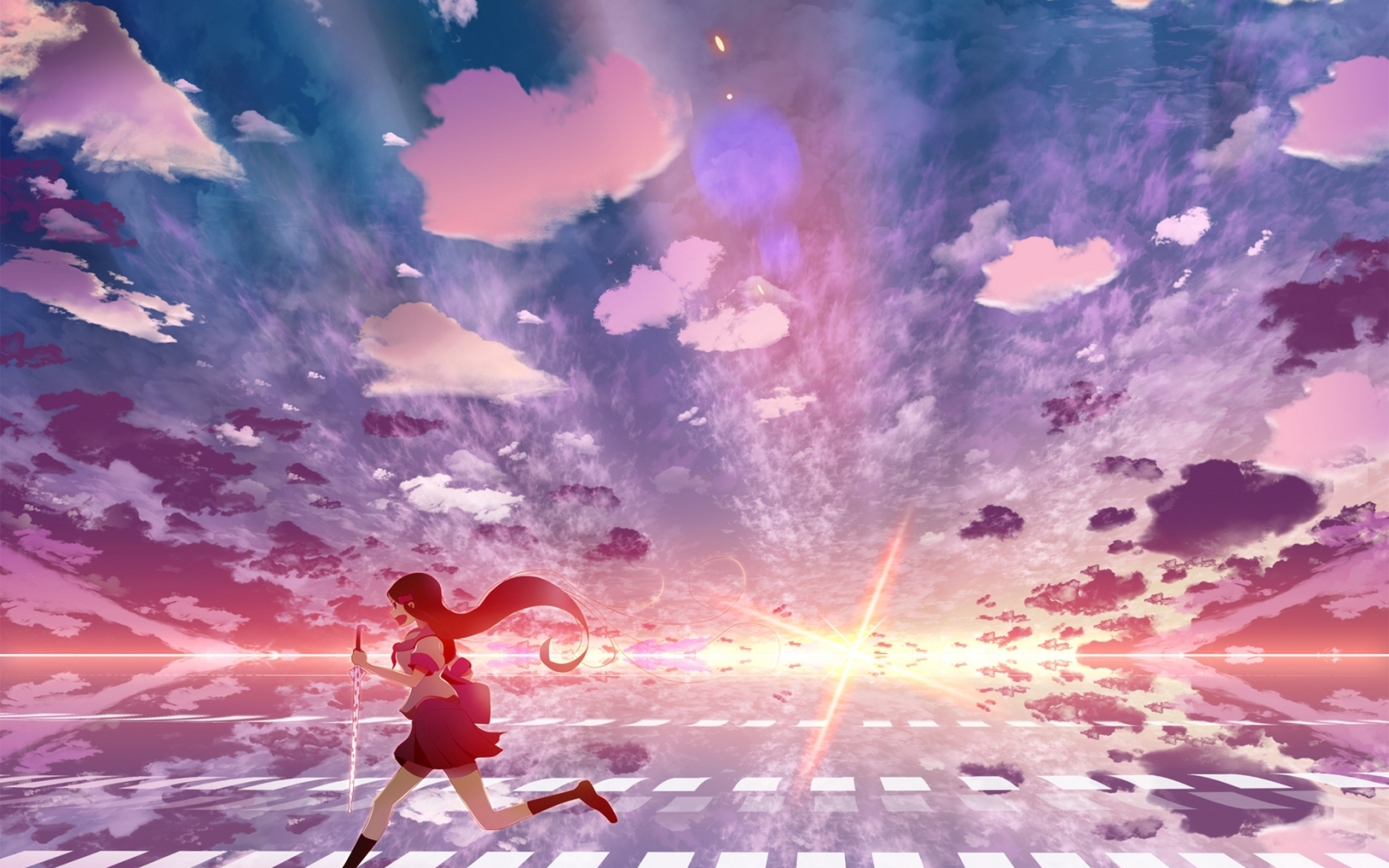 1680x1050 Resolution Girl Anime Sky 1680x1050 Resolution Wallpaper