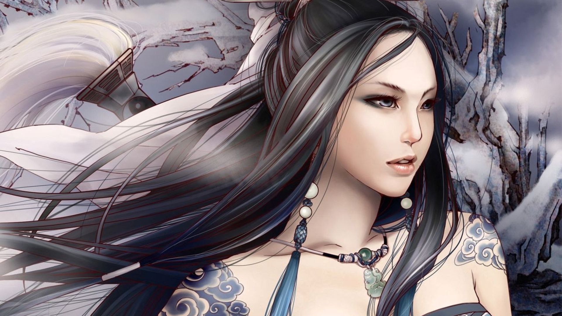 1920x1080 girl, asian, tattoos 1080P Laptop Full HD Wallpaper, HD Fantasy  4K Wallpapers, Images, Photos and Background - Wallpapers Den
