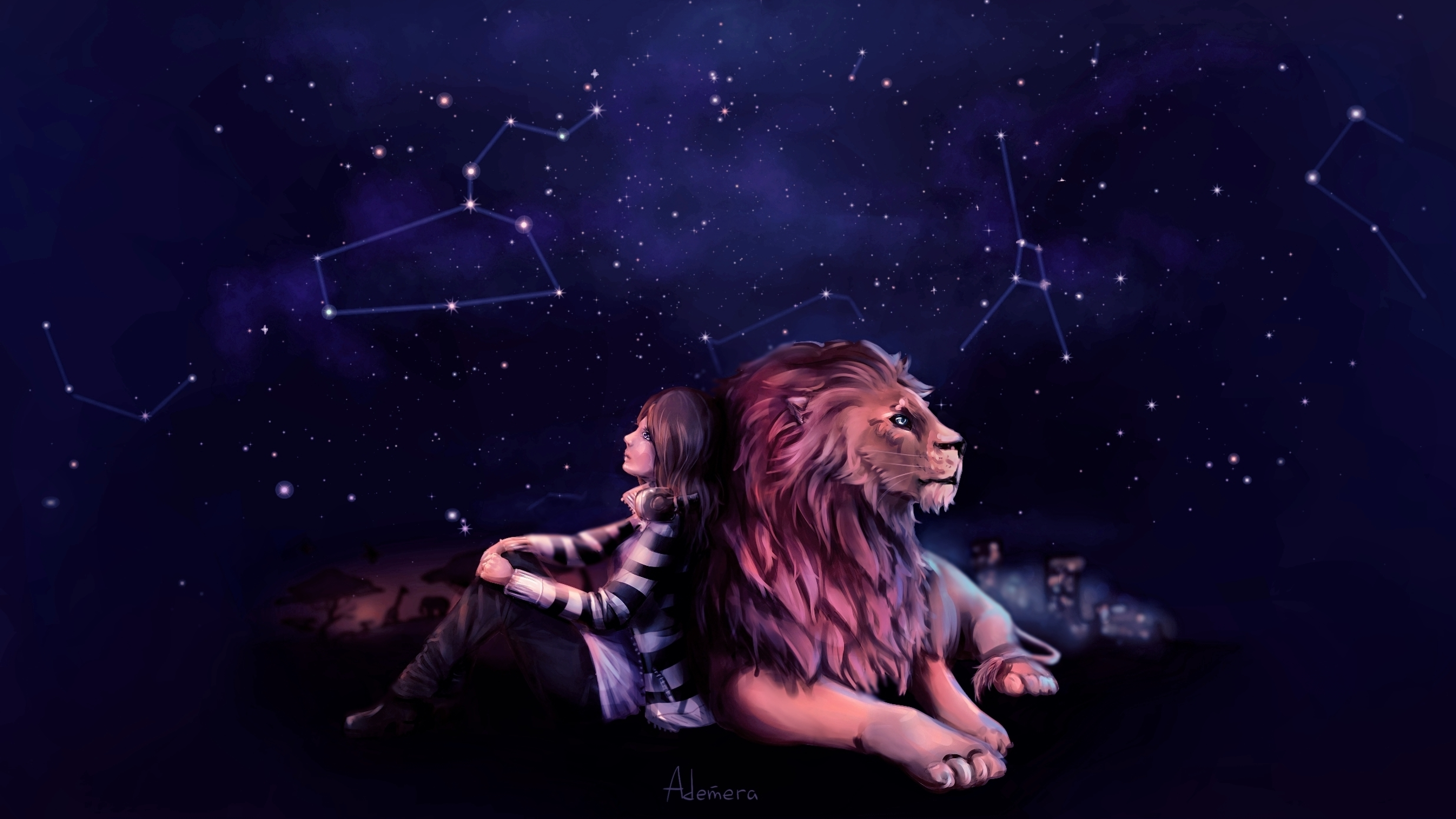 7680x4321 Girl Dreaming With Lion 7680x4321 Resolution Wallpaper, HD  Fantasy 4K Wallpapers, Images, Photos and Background - Wallpapers Den
